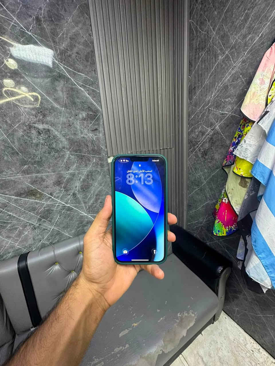 13 برو ماكس بلاد 256 وتر بروڤ فطر بالظهر فقط بطاريه 84 شرق أوسط  مملعوب بي شرط وافحص وين متريد قفل 630 🔥 (***********)
