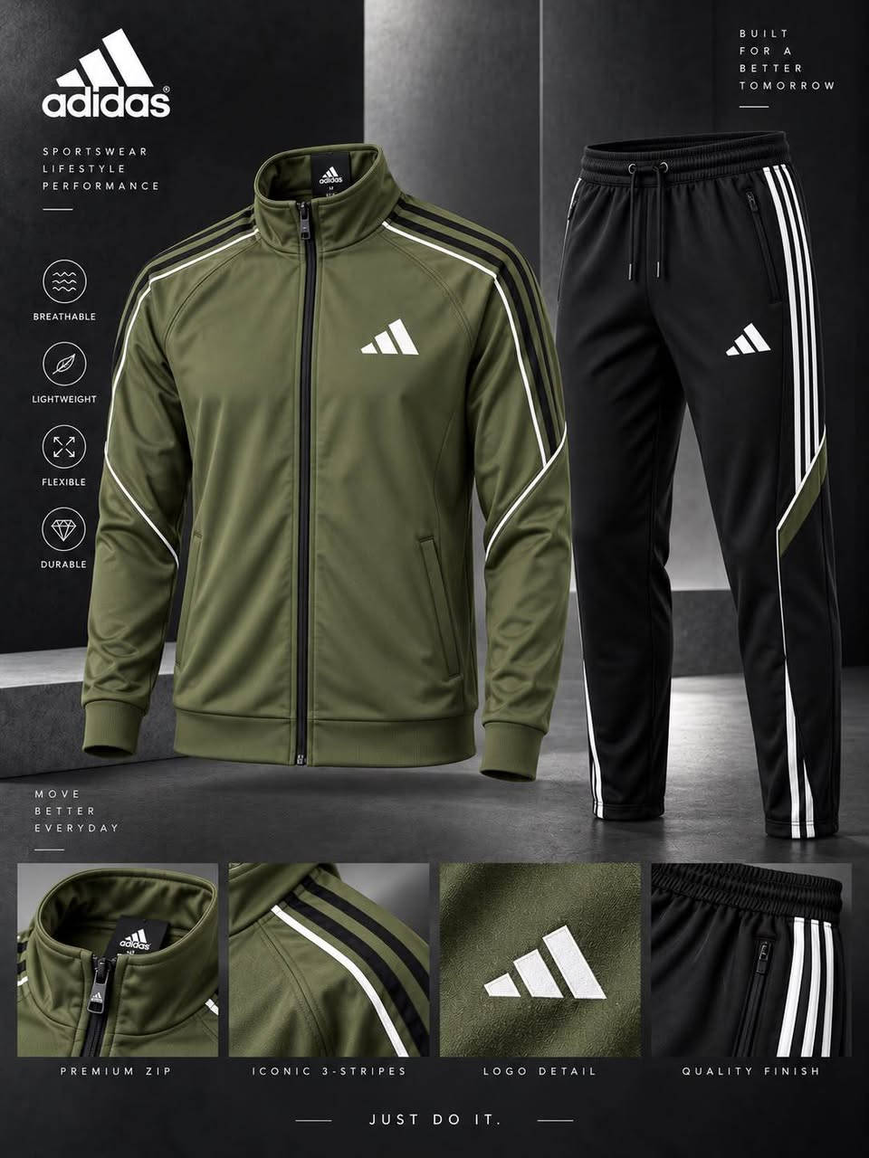 🔥وصل تراك شتوي خامة فول الفول ع الفحص 
🔥القياسات L,XL,XXL,XXXL
🔥سعر المفرد 30 الف والجملة 23 الف 
🔥عروض ما قبل الموسم 
🔥للحجز واتس *********** او خاص 
🔥يوجد توصيل لكل العراق ب5

نص مكتوب في الصور:
- adidas SPORTSWEAR LIFESTYLE PERFORMANCE BREATHABLE LIGHTWEIGHT FLEXIBLE DURABLE BUILT FOR A BETTER TOMORROW ADIDAS MOVE DIFFERENT PREMIUM ZIP ICONIC 3-STRIPES LOGO DETAIL HIGH QUALITY THE BRAND WITH THE THREE STRIPES
- adidas SPORTSWEAR LIFESTYLE PERFORMANCE BREATHABLE LIGHTWEIGHT FLEXIBLE DURABLE MOVE BETTER EVERYDAY BUILT FOR A BETTER TOMORROW PREMIUM ZIP ICONIC 3-STRIPES LOGO DETAIL QUALITY FINISH JUST DO IT.
- BUILT FOR A BETTER TOMORROW
- adidas
- SPORTSWEAR
- LIFESTYLE
- PERFORMANCE
- BREATHABLE
- LIGHTWEIGHT
- FLEXIBLE
- DURABLE
- MOVE BETTER EVERYDAY
- PREMIUM ZIP
- ICONIC 3-STRIPES
- LOGO DETAIL
- QUALITY FINISH
- THE BRAND WITH THE THREE STRIPES
- MOVE
- DIFFERENT
- HIGH QUALITY
- NIKE SPORTSWEAR LIFESTYLE PERFORMANCE BREATHABLE LIGHTWEIGHT FLEXIBLE DURABLE MOVE BETTER EVERYDAY PREMIUM ZIP DETAIL DESIGN LOGO DETAIL QUALITY FINISH JUST DO IT.
- NIKE SPORTSWEAR LIFESTYLE PERFORMANCE BREATHABLE LIGHTWEIGHT FLEXIBLE DURABLE NIKE MOVE BETTER EVERYDAY NIKE JUST DO IT. PREMIIUM ZIP DETAIL DESIGN LOGO DETAIL QUALITY FINISH THE BRAND WITH THE SWOOSH
- NIKE SPORTSWEAR LIFESTYLE PERFORMANCE BREATHABLE LIGHTWEIGHT FLEXIBLE DURABLE JUST DO IT MOVE BETTER EVERYDAY PREMIUM ZIP DETAIL DESIGN LOGO DETAIL QUALITY FINISH THE BRAND WITH THE SWOOSH
- NIKE SPORTSWEAR LIFESTYLE PERFORMANCE BREATHABLE LIGHTWEIGHT FLEXIBLE DURABLE MOVE BETTER EVERYDAY NIKE JUST DO IT. PREMIUM ZIP DETAIL DESIGN LOGO DETAIL EMBROIDERY THE BRAND WITH THE SWOOSH