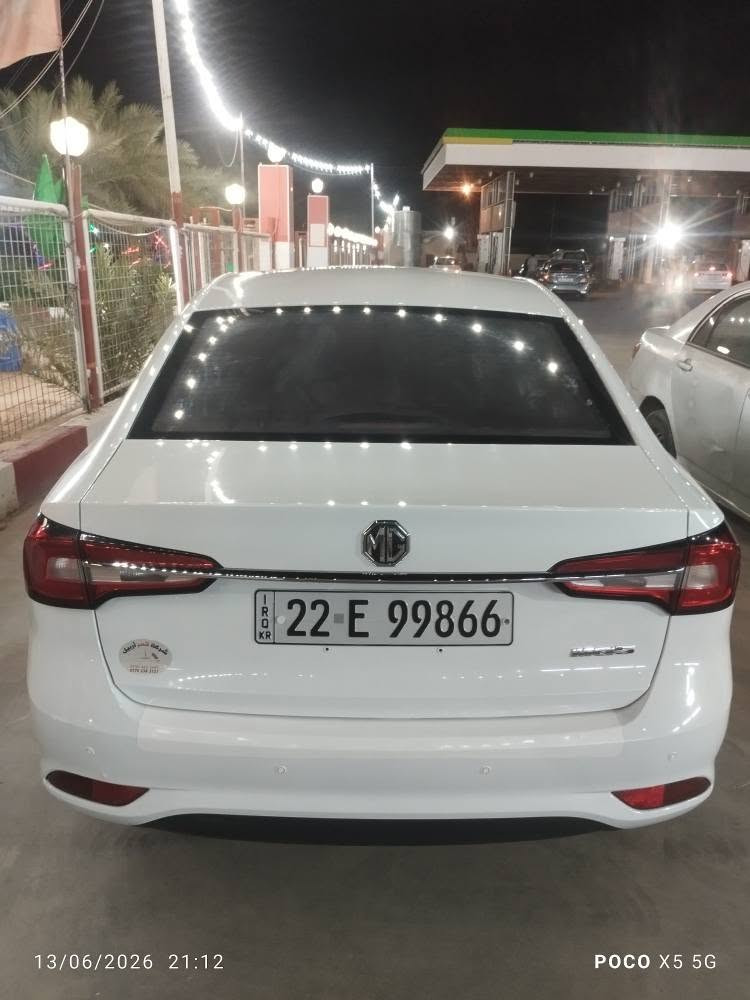 Mg5
موديل 2024
فئة كومفورت 
محرك 1500تنفس طبيعي
كير cvt نظام حماية للكير
اشاره بالمري 
حساسات خلفيه 
شاشه 
نظام ايكو اقتصادي
نظام حمايه الابواب طكتين 
تدفئة+تبريد 6سرعات
مكفول كفاله عامة فقط طخه خفيفه باب السائق 
السعر 105وبيهه مجال للشراي 
***********
النجف عباسيه النجف, العراق

نص مكتوب في الصور:
- 13/06/2026 21:12
- POCO X5 5G
- 13/06/2026 21:12 POCO X5 5G