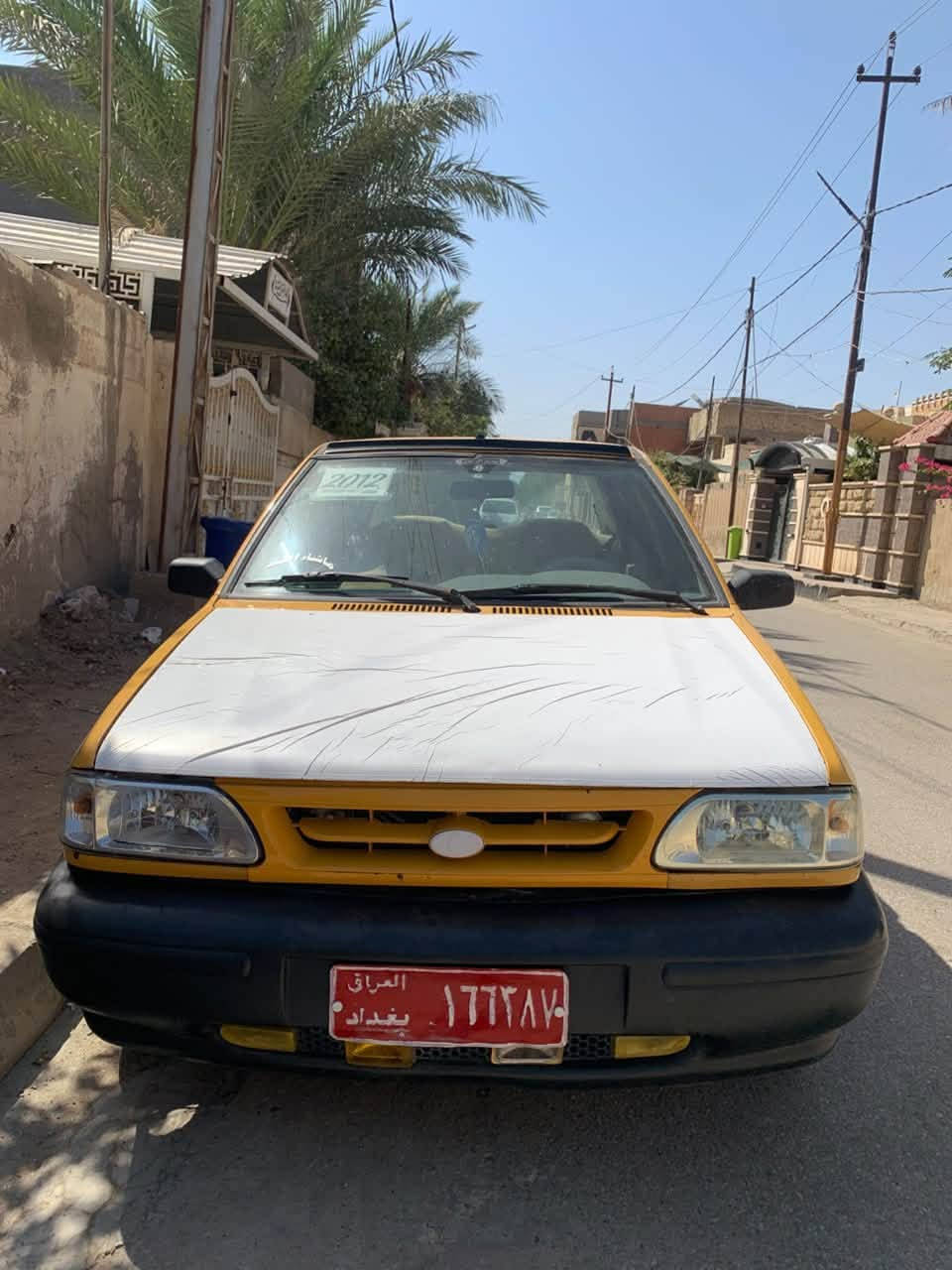 سايبة ٢٠١٢
مصفر هيئة و غرامة بسمي
بارد بل جامرلغ الخلفي
بدون خياس شاصي نضيف
كير مكينة جديد
بدون نقص برغي
مكاني بعقوبة 
***********
