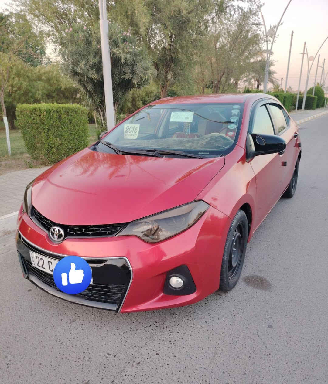 للبيع كورلا موديل 2016  LE معروفه مواصفاتها ما يحتاج اذكرها لون ماروني رقم اربيل دولي جديد سنويه لل 30  الشرعي بتكريت بيها قطعتين تبديل بدون دواخل شرط محرك 1800 شرط كير شرط تبريد ثلج 🥶 تدفئه نار 🔥 صدر جديد تخم تاير جديد كهربايات كلها شغاله  شرط التحويل والغرامات العنوان تكريت السعر *********** (بدون خاص)
