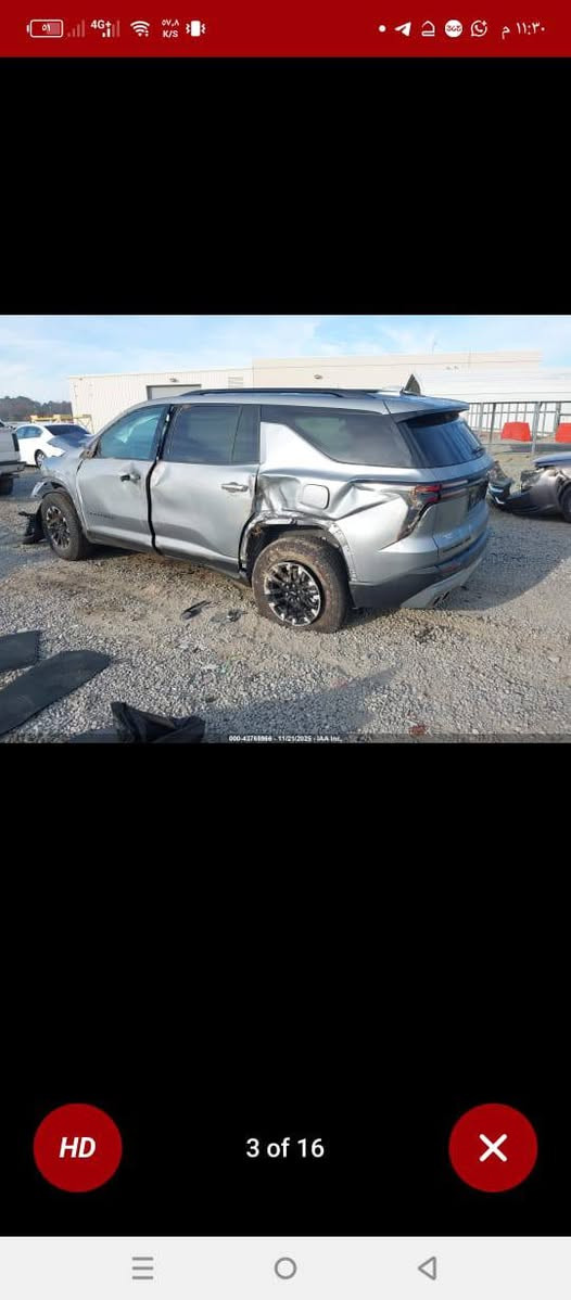 🚨 للبيع شفروليه ترافيرس Z71 موديل 2025 🚨
🔥 فول مواصفات 🔥
🚙 السيارة موجودة حالياً في الإمارات
📍 تصل إلى السفوان
🔹 السيارة ضربة حادث وحالياً قيد العمل بالسمكرة
🔹 الصور توضح حالة السيارة قبل إكمال التصليح
🔹 فرصة ممتازة للي يريد يكمّل السمكرة والتصليح بنفسه ويستفاد من فرق السعر 💰
🔹 ممشى السيارة: 12,002 ميل
🔹 موديل 2025 Z71
📌 البيع على وضعها الحالي، والمشتري يكمل التصليح حسب رغبته.
📞 للاستفسار والتواصل:
***********
📲 واتساب واتصال

نص مكتوب في الصور:
- شيفروليه ترافيرس Z71 2025
- فول مواصفات • 12,002 ميل • للبيع على وضعها الحالي
- السيارة في الإمارات - واصلة السفوان
- للاستفسار: *********** | واتساب واتصال
- HD 3 of 16
- 77,8 K/S 4G+ ٥١ 11:30 م 306 000-43755966 - 11/21/2023 - IAA Inc. HD 2 of 16 X
- 4 of 16
- 000-43768966 - 11/21/2025 - IAA Inc.