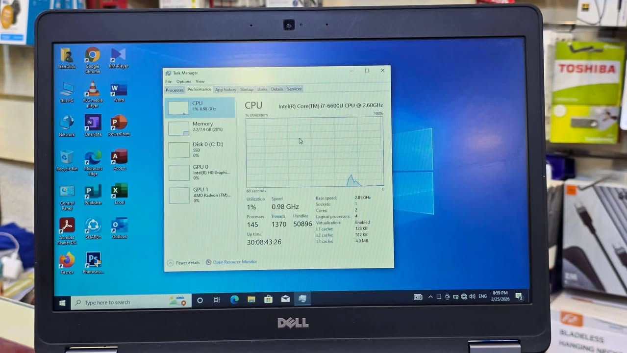بسعر 260 الف اذا رام 8
وبسعر 310 الف اذا رام 16
☢️Dell Latitude 5470  💻 موديل لابتوب 
✅Intel i7  6600U  
☢️Generation  6 الجيل السادس   
✅Hard 256 ssd  هارد 
✅Screen 14   حجم الشاشة  
💯Ex AMD Radeon R7 M360 2Gكارت شاشة خارجي
كارت شاشة داخلي 8 كيكا 
☢️Datashow hdmi +lan internet منافذ 
✅Camera +wifi +Usb ×3

🎁الملحقات
🛑🖱ماوس 
🛑💼 حقيبة 
🛑🔌شاحنة اصلية 

🛑للإستفسار التواصل على  الارقام التالية 
***********
***********
🛑
✅نظافة مائة بالمائة مع بطارية ممتازة وضمان عشرة ايام 
✅يتوفر خدمة توصيل لجميع محافظات العراق 
✅العنوان موصل /موصل الجديدة بين مجسر الجديدة ودورة عبواليسي 
#مكتب الابداع الهندسي
