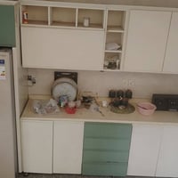 للبيع كاونتر شغل شركة التقدم  ٦ قطع هيكلة المنيوم وغلافه خشب اجود الأن...