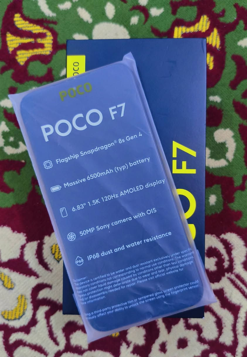 Poco F7 512GB 12+12RAM BLACK
ملحقات كاملة بطارية ٩٧ للبيع فقط السعر ٥٢٥ مكاني نجف وتوصيل متوفر كل المحافظات
