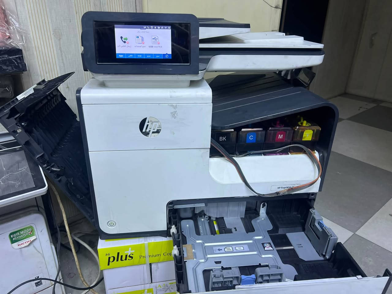 طابعة hp 477 عاطل بيها الهيد بس الطابعه كلش كلش نضيفه وقبل ٨ اشهر ماخذها.  السعر ٧٥ الف مكاني كربلاء ***********
ماعندي واتس التواصل علماسنحر او على الاتصال
