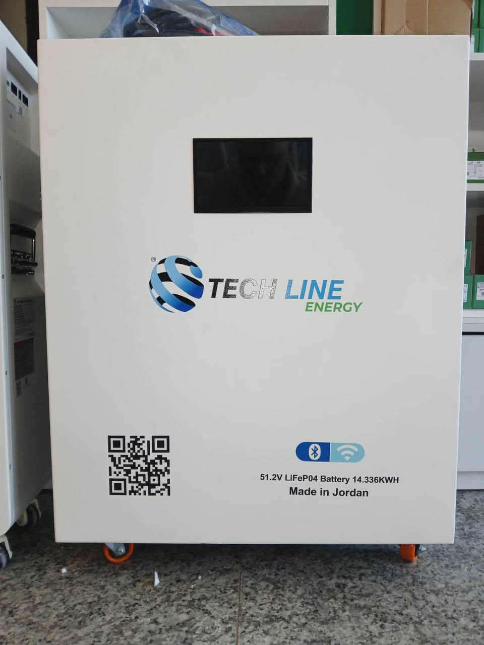 🔋 وصلت حديثاً بطارية TECHLINE 14.33 kWh ⚡
حل عملي وموثوق لتخزين الطاقة وتشغيل منظومتك بكفاءة عالية ☀️

✨ المواصفات:

• السعة: 14.33 kWh

• الخلايا: REPT

• نظام إدارة البطارية BMS: PACE

• 🇯🇴 صناعة أردنية

• 🛡️ ضمان 5 سنوات

اختيار مناسب لمن يبحث عن أداء موثوق، تخزين مستقر للطاقة، وعمر تشغيلي طويل.

📍 موقعنا: بغداد – حي الإعلام – شارع البدالة

📞 للطلب والاستفسار: ***********

🔋 TECHLINE — طاقة تخزنها بثقة.

نص مكتوب في الصور:
- TECH LINE ENERGY نعلن عن وصول بطارية : TECHLINE 14,33 kwh طاقة موثوقة .. لمستقبل أكثر استدامة السعة 14,33 kwh تخزين طاقة عالي الكفاءة الخلايا REPT خلايا ليثيوم فوسفات الحديد (LiFePO4) يي ام اس BMS: Pace إدارة ذكية وأمنة للبطارية الضمان خمس سنوات راحة بال تدوم الصناعة صناعة اردنية دعم للاقتصاد المحلي 51.2V LiFePO4 Battery 14.336KWH Made in Jordan بطارية عالية الأداء للتخزين الشمسي للاستفسار وطلب المنتج *********** موقعنا بلعداد - حي الاعلام شارع البدالة Sun Store مكتب أمان عالي بفضل نظام إدارة البطارية المتطور عمر افتراضي طويل أداء مستقر لسنوات صديقة للبيئة طاقة نظيفة ومستدامة مناسبة للمنزل والمنشأت التجارية
- TECH LINE ENERGY LITHIUM IRON PHOSPHATE (LiFePO4) BATTERY BATTERY 14.3 KWH 51.2V 280Ah | 14.336KWh Model: TE-HS 51.25280 Tech Line Energy LiFePO4 batteries are designed for high performance, long life, and maximum safety. Built with premium Rept Grade A cells and an intelligent BMS, they deliver stable power for a wide range of residential and commercial energy storage applications. SAFE & RELIABLE LiFePO4 Chemistry LONG CYCLE LIFE ≥8000 Cycles SMART BMS Intelligent Protection WIDE TEMP RANGE -20°C ~ 60°C FLEXIBLE EXPANSION Modular up to 16 Units EASY INSTALLATION Plug & Play BATTERY OVERVIEW Battery Type: LiFePO4 (Lithium Iron Phosphate) Nominal Voltage: 51.2V Nominal Capacity: 280Ah Nominal Energy: 14.336KWh Cells Grade: Rept Grade A Cycle Life: ≥8000 cycles @25°C, 0.2C, 95% DOD Warranty: 5 Years Design Life: ≥15 Years BMS: Smart BMS with multi-protection Communication: Bluetooth / WiFi / RS485 / CAN Application: Home ESS, Solar, Backup Power, Industrial, Telecom, Data Centers FRONT VIEW SIDE VIEW TECHNICAL SPECIFICATIONS ELECTRICAL CHARACTERISTICS Nominal Voltage 51.2V Nominal Capacity 280Ah Nominal Energy 14.336KWh Combination Method 16S1P Cycle Life ≥8000 cycles @25°C, 0.2C, 95% DOD Self Discharge ≤3% / Month Efficiency of Charge ≥97% Efficiency of Discharge ≥98% STANDARD CHARGE Recommended Voltage 57V Recommended Current 56A Max. Charging Voltage 58V Max. Charging Current 200A STANDARD DISCHARGE Recommended Current 56A Max. Continuous Current 200A Discharge Cut-off Voltage 46V ENVIRONMENTAL Charge Temperature 0°C ~ 60°C Discharge Temperature -20°C ~ 60°C Storage Temperature 0°C ~ 40°C IP Class IP30 MECHANICAL Case Material Metal Dimensions (W×H×D) 505×387×250 mm Weight 120 Kg Mounting Wheels PROTECTION FUNCTIONS Over Charge Protection Over Discharge Protection Over Current Protection Short Circuit Protection High / Low Temperature Protection Cell Balancing Fire Protection Auto Sleep / Wake COMMUNICATION & FEATURES Display 7-inch Touch Screen Connectivity Bluetooth / WiFi / RS485 / CAN Parallel Connection Up to 16 Units Cooling Natural Cooling Cells Grade Rept Grade A CERTIFICATIONS CE CE Certified RoHS RoHS Compliant UN38.3 IEC IEC IEC Certified MADE IN JORDAN TECH LINE ENERGY in f www.techlineenergy.com