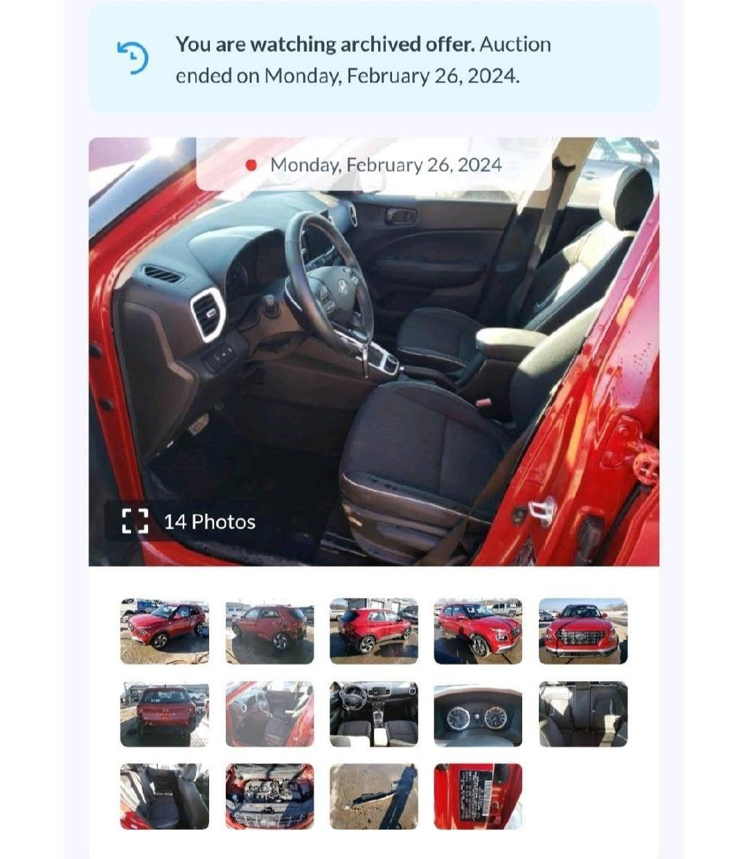 للبيع هونداي فينيو موديل 2022
ماشية 21 ألف كيلو فقط
وارد أمريكا 🇺🇸
حادث جانبي، نفس صورة المزاد الأمريكي
محرك 1600 سي سي – دبل نوزل – محرك دوش
رقم أربيل، باسمي
كير ومكينة وتبريد حدادية مكفولة ابلادي
السيارة شرط الفحص
💰 السعر: 125 ورقة.
📱  واتساب: ***********
السيارة نظيفة جداً، والجاد يتواصل.
