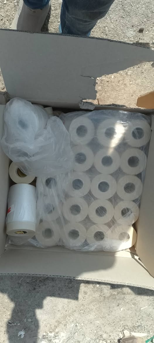 للبيع: شريط تغطية 3M كوري أصلي، 65 سم × 20 متر، الكرتون يحتوي 50 رول.

نايلون تغطيه 

متوفر توصيل 
كميه قليله جمله و مفيد
***********
