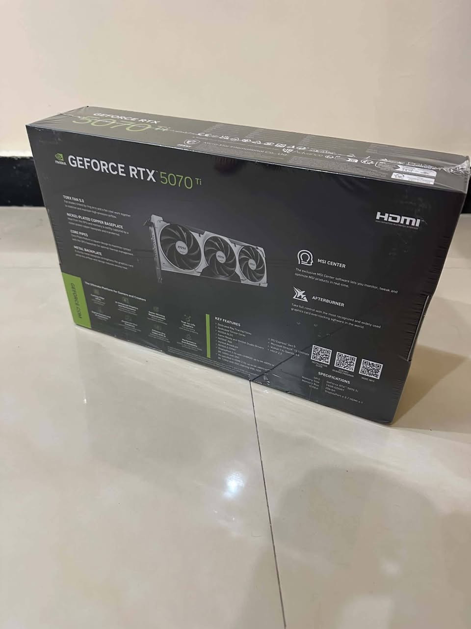 سلام عليكم
للبيع
كارت شاشة 
Msi rtx 5070ti ventus 3x oc edition
جديد غير مفتوح
كامل مع الملحقات

السعر 
1.800 
وبي مجال
للاستفسار 
***********
