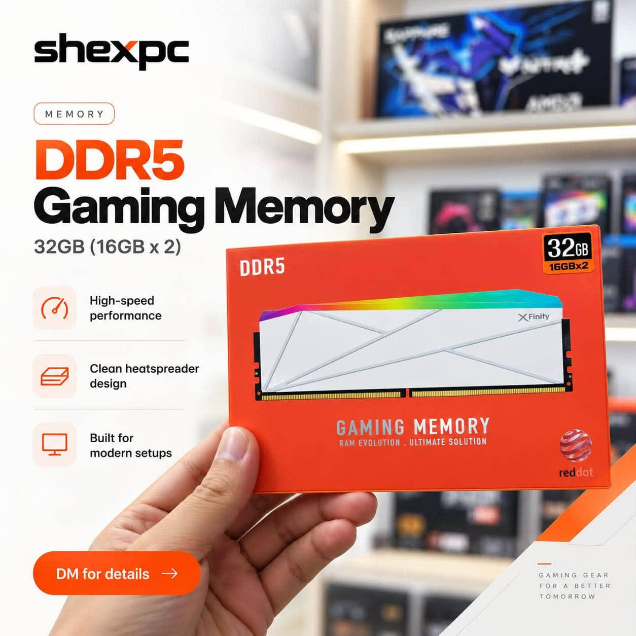 SHEX PC
قطع حاسوب 💻 | لابتوب 💻 | طابعات 🖨️
🛠️ صيانة وتصليح احترافية
🎮 تجميعات ألعاب حسب طلبك

 توصيل لجميع المحافظات 🚚 
📍دهوك السوق شارع دورة كورك
📩 للطلب والاستفسار
WhatsApp ‪+964 773 416 8767‬

نص مكتوب في الصور:
- shexpc ACCESSORIES / USB-C HUB UGREEN Uno 6-in-1 USB-C Hub Compact connectivity for work, display, and charging 6-in-1 Hub Multiple essential ports 4K 60Hz Sharp external display Charging Power while you work Windows / macOS Broad compatibility AVAILABLE NOW DM FOR DETAILS GENUINE PRODUCTS FAST & SECURE SHIPPING AFTER SALES SUPPORT
- shexpc GAMING / MOUSE Pulsar X2A ULTRA LIGHTWEIGHT eSPORTS MOUSE XS-1 Flagship Sensor 56g Ultra-light Weight 32K DPI Ultimate Precision 8K Up to 8K Polling Compatible SIZE 2 MEDIUM AMBIDEXTROUS CLEAN MINIMAL DESIGN LIGHTWEIGHT PERFORMANCE PRECISION SENSOR AVAILABLE NOW DM FOR DETAILS GENUINE PRODUCTS FAST & SECURE SHIPPING AFTER SALES SUPPORT
- shexpc GAMING / HEADSET HyperX CLOUD III SIGNATURE COMFORT Legendary Sound DTS:X Immersive Audio Detachable Mic Clear Communication Memory Foam All-day Comfort Durable Build Metal Frame AVAILABLE NOW DM FOR DETAILS GENUINE PRODUCTS FAST & SECURE SHIPPING AFTER SALES SUPPORT
- shexpc PC PARTS / RAM PUSKILL DDR4 16GB 3200MHz 16GB Single Module 3200MHz High Speed Reliable Performance Stable Compatibility AVAILABLE NOW DM FOR DETAILS GENUINE PRODUCTS FAST & SECURE SHIPPING AFTER SALES SUPPORT
- shexpc COOLING / AIO COOLER Pro Flow 360 Real-time Display | 270° Rotating Screen 5.5" HD Screen Real-time Display 270° Rotating Adjustable Screen 3-in-1 High Performance Fan Liquid Cooling Efficient Heat Dissipation AVAILABLE NOW DM FOR DETAILS GENUINE PRODUCTS FAST & SECURE SHIPPING AFTER SALES SUPPORT
- shexpc MEMORY DDR5 Gaming Memory 32GB (16GB x 2) High-speed performance Clean heatspreader design Built for modern setups DM for details -> GAMING GEAR FOR A BETTER TOMORROW