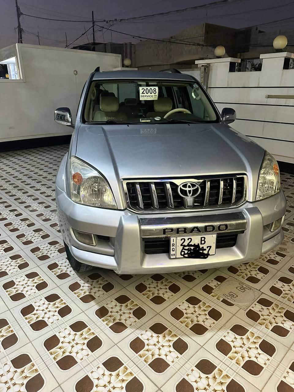سلام عليكم 
برادو سعودي 2008
1فتحه سقف سلات 
2كامره خلفي 
3 شاشه دشبول 
4 دوشمه جديد
5 تبريد 3قطع 
6 سبع اراكب 
سياره مكفوله من ضربه من صبغ فقط بس دعاميات صبغ سونار موجود ويه صور 
رقم اربيل تحويل ثاني يوم محرك 2700 مفتوح شرط كير 
 ومحرك جديد سياره مال بيت لواقع احله من صور مكان   سياره مدينه الفلوجه السعر 155 وبيهه مجال 
للستفسار ***********
 ***********
