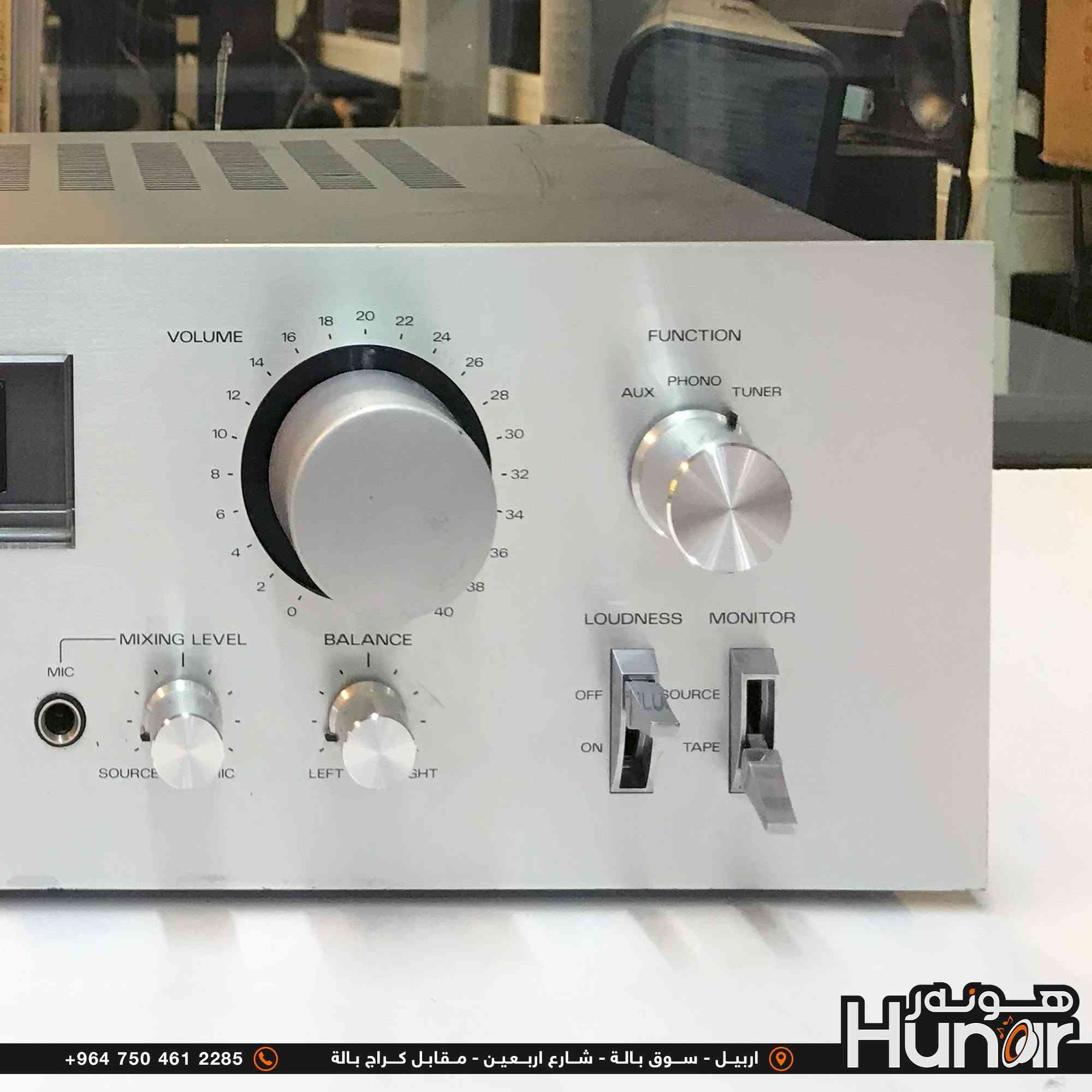 SANYO MODELDCA 30 INTEGRATED STERIO AMPLIFIER SILVER FACE
MADE IN JAPAN
           ......... ســـعـــر ( ۱۸۰ ) ٲلــــــــف.............
( کوردی • عربي )

🟢توصيل موجود الي جميع المحافضات
🟡گەياندن هەیە بۆ هەموو شوێنێک

🟠مــعـرض هــونـەر
🔸للـصوتــیات(امبلیفایر• سماعة• رادیو• انتیك• مایكروفون)
🔸عــنـوان• اربیل سوق بالة • شارع اربعین
🔸مـوبایـل• ***********
                   ***********

🔵پـێـشانـگای هــونـەر
🔹بۆ ئامێری دەنگی و کارەبایی(ئیمپلیفایر• سەماعە• ڕادیۆ• مایکرۆفۆن)
🔹ناونیـشان• هەولیر • بازاری لەنگەی ٤۰م
🔹مـــۆبـایـل• 
***********
***********

•••••••••••••••••••••••••••••••••••••••••••••••••••
#iraq #kurdistan #duhok #zaxo #hawler #karbala #slemani #erbil #baghdad #kurd #kurdish #akre  #karkuk #kuwait #najaf
#amplifier #audio #subwoofer #sound #music #audiophile #bass #stereo #amplifiers #speaker #soundsystem #speakers
#اربيل #العراق #بغداد

نص مكتوب في الصور:
- +964 750 461 2285 اربيل - سوق بالة - شارع اربعين - مقابل كراج بالة Hunar
- +964 750 461 2285 اربيل - سوق بالة - شارع اربعين - مقابل كراج بالة هونر Hunor
- 10cm 40cm 23cm +964 750 461 2285 اربيل - سوق بالة - شارع اربعين - مقابل كراج بالة هونر Hunor
- +964 750 461 2285 اربيل - سوق بالة - شارع اربعين - مقابل كراج بالة