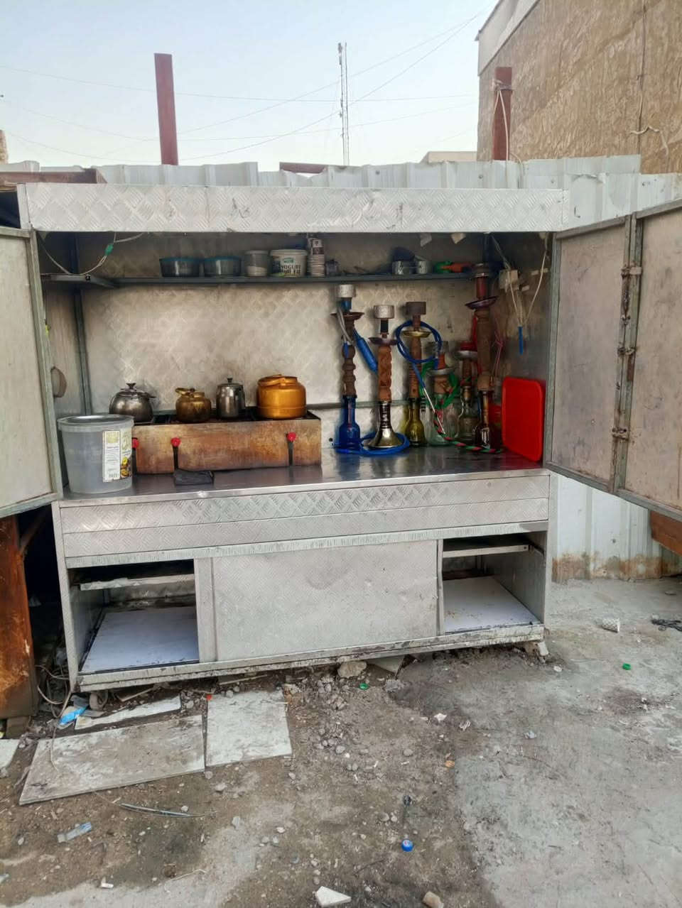 كشك كبير • نراكيل • طباخ 2 عين