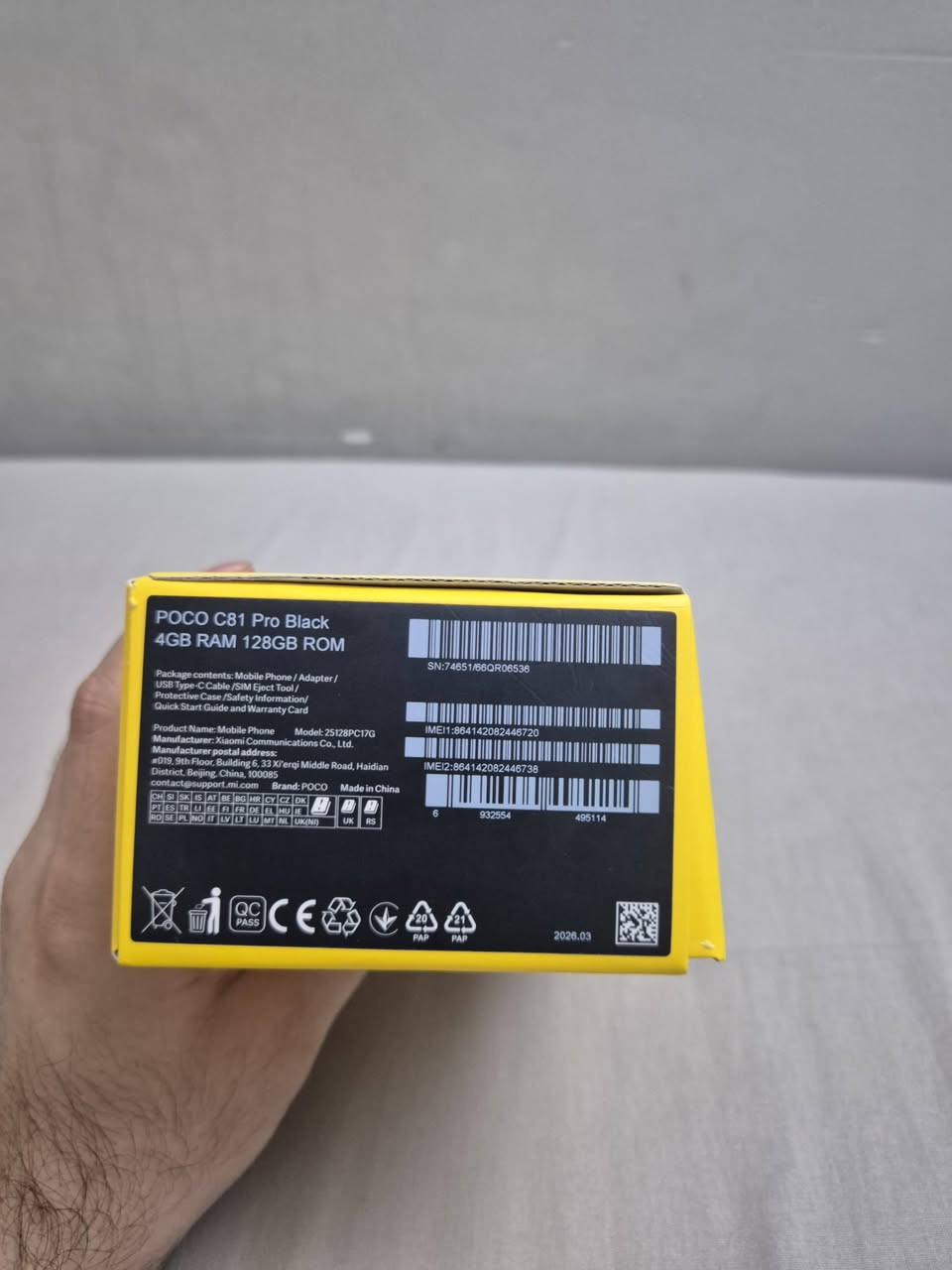 بوكو c81pro
مواصفات الموبايل مذكور في صورة 
بس مفتوح من كارتون ابد ما مستخدم 
السعر/ 220
مكانه / كركوك
-***********- ***********

