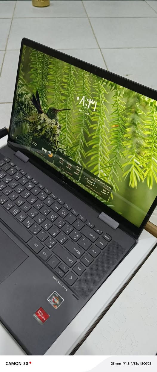 لابتوب  hp ENVY 360
الحاسبه جديده استخدامه ساعات محدوده
قلاب 360 لمس دقه fhđ
 شاشه ١٥.٦
التخزين ٢٥٠ الذاكره ٨ الحاسبه شكل نحيف سلم
المعالج RYŽEN 7000
  هذا العرفه اليريد يبحث يعرف مواصفات اكثر يبحث عن اسمه باليوتيوب 
سعر ٧٠٠  او مراوس ايفون ١٢ او اكثر 
التواصل رقم الهاتف فقط 
***********
