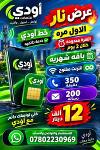 خط أودي • انترنت مفتوح • ٣٥٠ دقيقة
