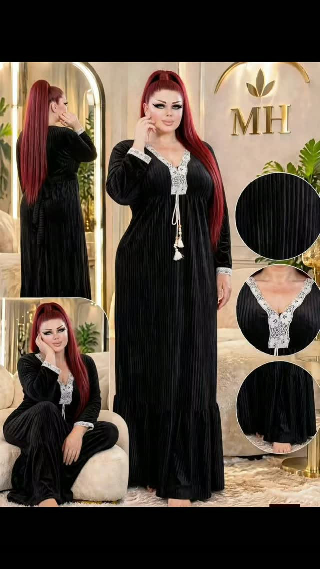 دشداشة شتوي • قطيفة أرنبي • L XL XXL