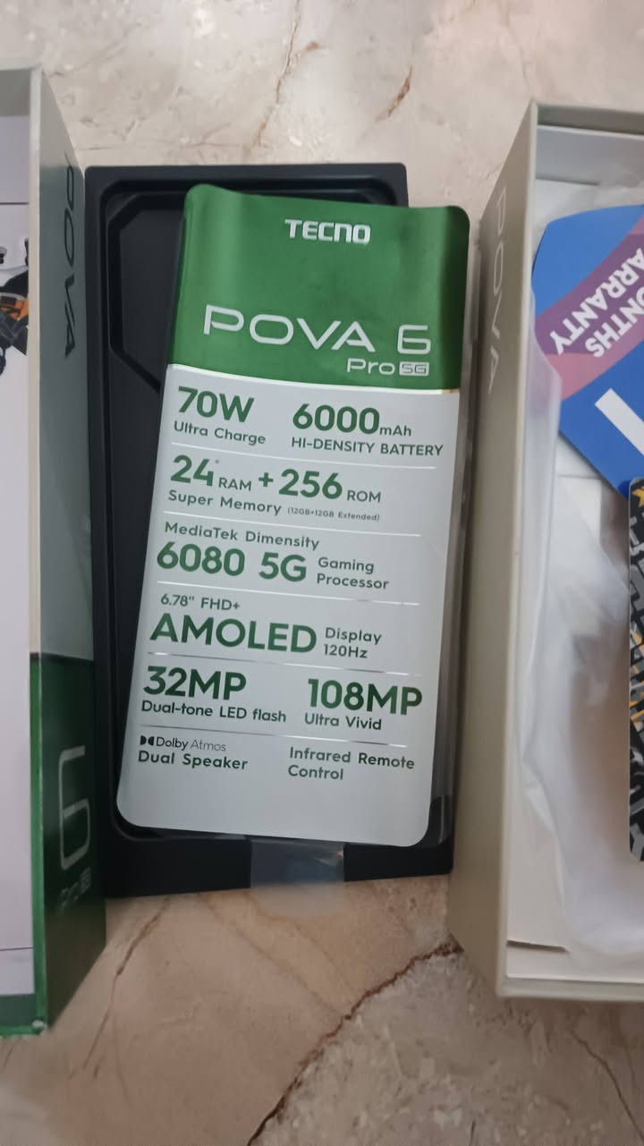 الكتابة
📱 للبيع Tecno Pova 6 Pro 5G 🔥
الجهاز 12GB RAM / 256GB
✨ استخدام بسيط ونظيف جدًا ومناسب لل الاعاب 
📦 الكارتونة موجودة
🔋 البطارية ممتازة
📱 الشاشة والجهاز بحالة ممتازة
✅ الجهاز شغال بدون أي مشاكل
💰 السعر:230 ألف دينار قابل للتفاوض بالمعقول للتواصل الاتصال على الرقم *********** بي واتساب
