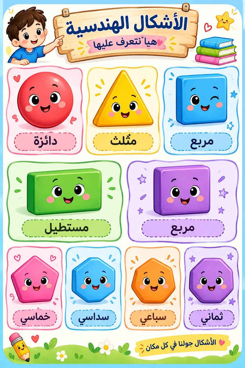 📚✨ خلي دفتر ابنك/بنتك أحلى بلمسة مميزة! ✨📚
ملصقات مدرسية بتصاميم حلوة ومتنوعة للطلاب 🌸🎒
أشكال مرتبة ومناسبة للدفاتر والكتب، وتخلي دفتر ابنك يطلع أجمل وأرتب بالمدرسة 💕📖
🌷 تصاميم للبنات والأولاد
🎨 أشكال وألوان متنوعة
✏️ مناسبة للدفاتر والكتب المدرسية
🖨️ طباعة مرتبة وبجودة حلوة
اختاري التصميم اللي يعجبج وخلي دفاتر أطفالج تتميز من أول يوم دراسي 🤍✨
📩 للطلب والاستفسار مراسلتنا على الخاص.

نص مكتوب في الصور:
- الأشكال الهندسية هيا نتعرف عليها دائرة مثلث مربع مستطيل مربع خماسي سداسي سباعي ثماني الأشكال حولنا في كل مكان
- الاسم: الصف: المادة: المدرسة: السنة الدراسية:
- مشاعرنا الجميلة
- أحسنتِ
- رائعة
- ذكية
- مبدعة
- متميزة
- متفوقة
- ممتاز
- متألقة
- شطورة
- فنانة
- أحسنت
- مبدع
- شجاعة
- متفوق
- جميلة
- قوي
- مجتهد
- عطوفة
- ملصقات عبارات الصف الأول
- أنتِ مميزة
- برافو
- مبدعة دائماً
- أنتِ قادرة
- المعرفة قوة
- هيا نتعلم
- خطوة بخطوة نصل للنجاح
- الكتابة حياة
- الوقت ثمين
- أكتشف العالم
- مدرستي بيتي الثاني
- أنتِ نجمة
- أنتِ جميلة
- إبداعك يصنع الفرق
- كن دائماً الأفضل
- القراءة متعة
- أنتِ رائعة
- تستطيعين أكثر
- كُلّ يَوم بداية جديدة
- أحلامك كبيرة
- ABC Chart
- Aa
- Apple
- Bb
- Ball
- Cc
- Cat
- Dd
- Dog
- Ee
- Elephant
- Ff
- Fish
- Gg
- Giraffe
- Hh
- House
- Ii
- Ice cream
- Jj
- Juice
- Kk
- Kite
- Ll
- Lion
- Mm
- Monkey
- Nn
- Nest
- Oo
- Orange
- Pp
- Penguin
- Qq
- Queen
- Rr
- Rabbit
- Ss
- Sun
- Tt
- Tiger
- Uu
- Umbrella
- Vv
- Violin
- Ww
- Whale
- Xx
- Xylophone
- Yy
- Yacht
- Zz
- Zebra
- ملصقات قراءة الصف الثاني
- اقرأ
- تتعلم
- تكبر أحلامك
- القراءة
- تفتح لك
- أبواب المستقبل