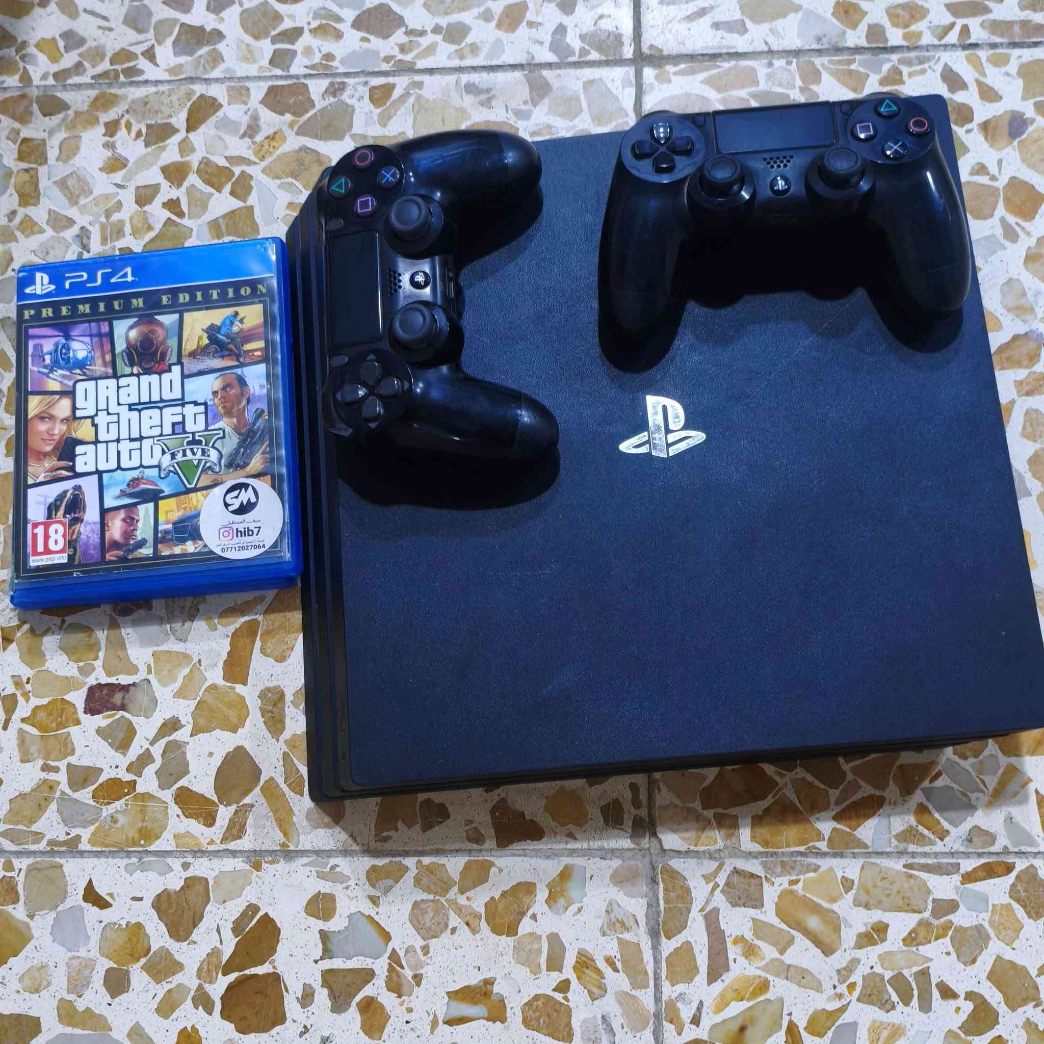 بلي فور برو
ذاكرة واحد تيرة 
ps4
اونلاين 
ويه الجهاز يدات ثنين 
و اقراص ثنين GTAV و FC24
440 و بي مجال 
 ***********
الاستفسار خاص
