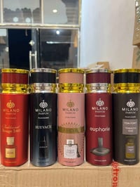 معطر جسم ميلانو الخليجي  متوفر ب12 لون  سعر الدرزن 18,000 فقط  العنوان...