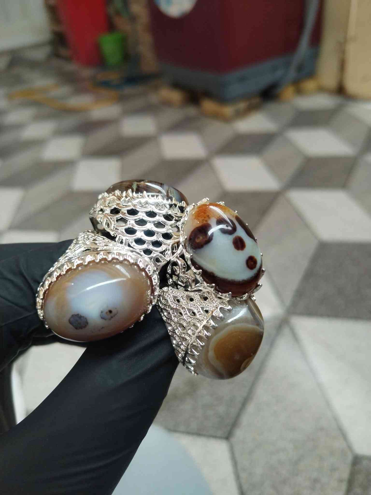 محابس • فيروزي • فضة