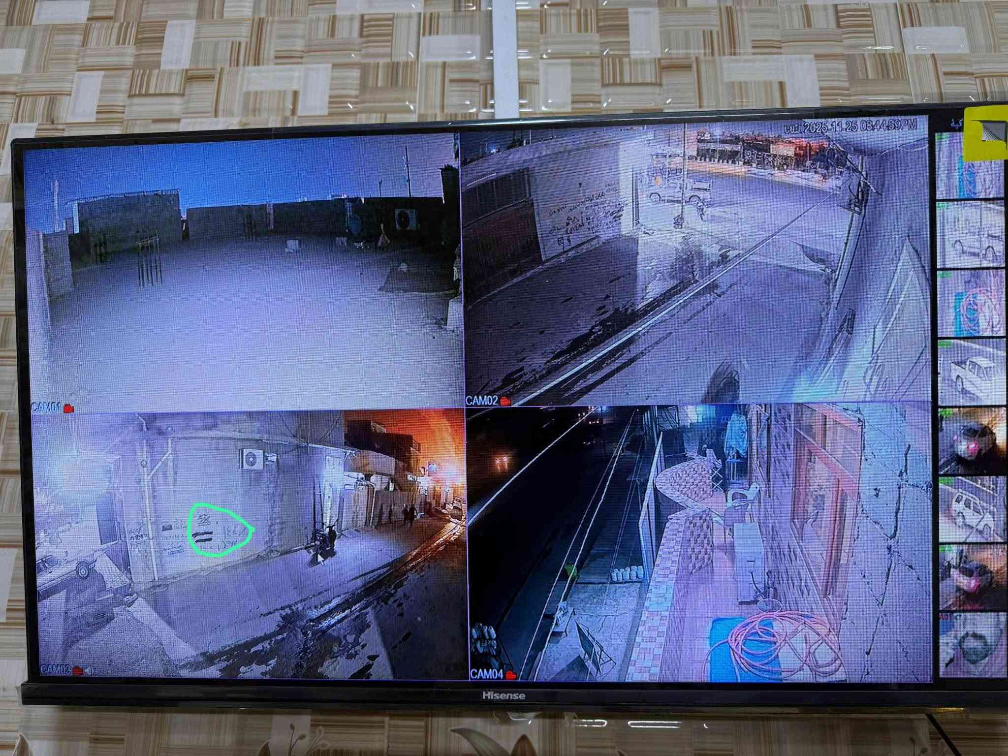 هاي الكامرات التخليك تنام وانت مرتاح 
عين تحرسك وانت مغمض 
كامرات اوضح من الوضوح 
الاسعار ترتفع واحنه ننزلها 
لان الغالي يخوف والرخيص يشكك

💥عين الصقر لكامرات المراقبه💥
***********

ملاحظه | الشاشات المعروضه في الصور لا تعطي الدقه الحقيقيه للكامرات (عاديات) كركوك, العراق

نص مكتوب في الصور:
- 2025-11-28 08:01:24 PM CAM03
- CAM01 CAM02 2025-11-25 08:44:59 PM CAM03 CAM04 Hisense
- 12-02-2025 L1 04:51:13 Camera_07