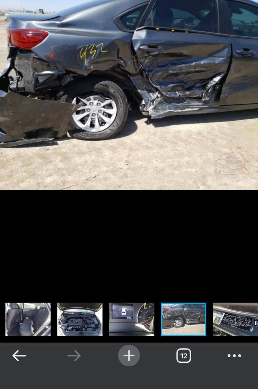ماشية 7200 ميل
صور الحادث بامريكا واضحة

ووضعها الحالي بالعراق هم واضح بالصور
بدون ايرباك
بالإضافة اكو مشكلة انه السيارة من تمشي فتره تصير ثكيلة و يقل العزم مالتها ويشتغل العلامة مال مانع الانزلاق والحساس الامامي 

رقم شمالي
السعر 108 وبي مجال 

للتواصل على هالرقم

***********

