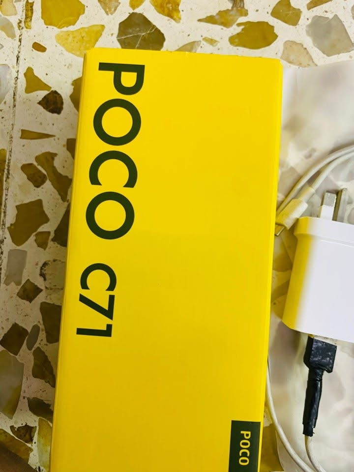 إعلان بيع هاتف POCO C71 (مستعمل)
📱 النوع: POCO C71 (لون أزرق مميز)
💾 المواصفات:
 الذاكرة العشوائية (RAM): 4 غيغابايت + 2 غيغابايت إضافية (توسعة افتراضية)
 نظام التشغيل: Android 15
 الملحقات: العلبة الأصلية + الشاحن
⚠️ ملاحظة
 السماعة الخارجية عاطلة 
التواصل ***********
