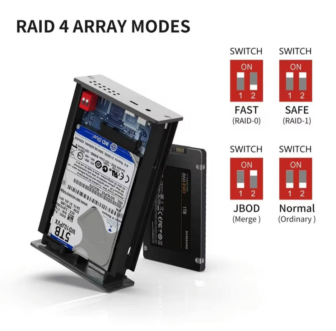 بيت هارد مزدوج • RAID • تايب سي 5Gbps