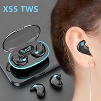 سماعات X55 • بلوتوث ٥.٣ • بطارية ٢٤ ساعة