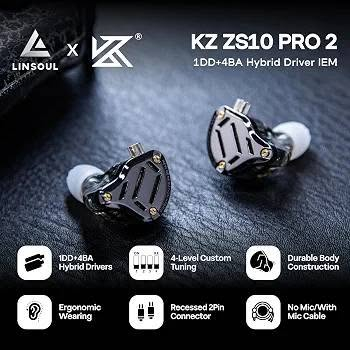 🎮🔥 KZ ZS10 PRO 2 — صوت يخليك تسمع الخصم قبل لا يشوفك! 🔥🎮
إذا تلعب PUBG والألعاب التنافسية وتريد سماعة تساعدك تميز خطوات العدو، اتجاه الطلقات والحركة بدقة، فـ KZ ZS10 PRO 2 خيار قوي جدًا 🎧🎯
💥 1DD + 4BA Hybrid Drivers
🎯 تفاصيل صوتية ممتازة لتحديد اتجاه الخطوات
🔊 باس قوي وحلو للألعاب والموسيقى
🎵 مو بس للألعاب، صوتها ممتاز للموسيقى والفيديوهات
👂 تصميم مريح للاستخدام الطويل
⚙️ 4 مستويات Custom Tuning
💪 خامة وتصميم متين
💰 السعر: 30,000 دينار فقط 🔥🔥
🚚 متوفر توصيل
📩 للحجز مراسلة خاص أو واتساب:
📱 ***********
🎮 لا تخلي خطوة العدو تفوتك! 😈🔥

نص مكتوب في الصور:
- LINSOUL x KZ KZ ZS10 PRO 2 1DD+4BA Hybrid Driver IEM 1DD+4BA Hybrid Drivers 4-Level Custom Tuning Durable Body Construction Ergonomic Wearing Recessed 2Pin Connector No Mic/With Mic Cable
- Internal Structure of ZS10 PRO 2
- Lightweight
- Metal Cover
- Dust filter
- 31736 Dual Array
- Balanced Armature Drivers
- Skin-Friendly
- Resin Cavity
- Foam
- Ear Tips
- Acoustic
- Filter Mesh
- 10mm internal
- Maqnetic Dynamic Driver
- Tuning
- Switch
- 0.75mm Gold-
- Plated Socket