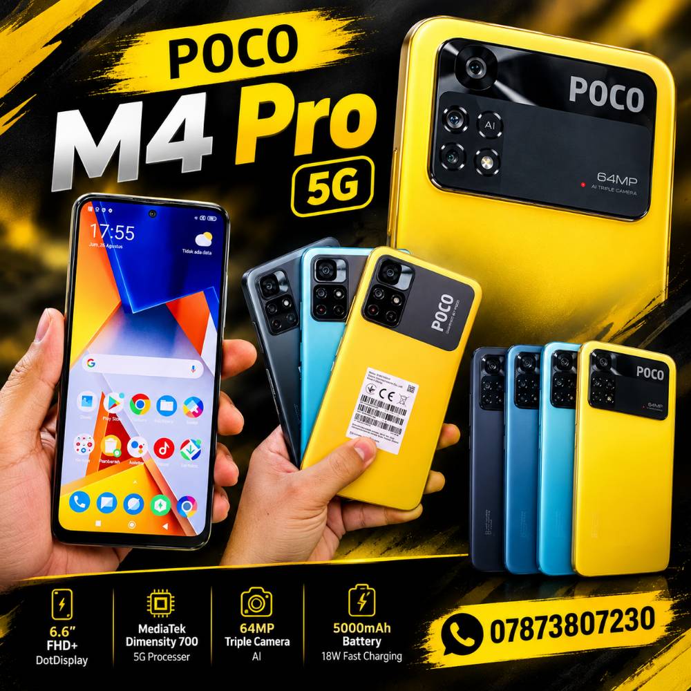 بوكو M4 برو 5G • ٢٥٦/٨ • بطارية ٥٠٠٠