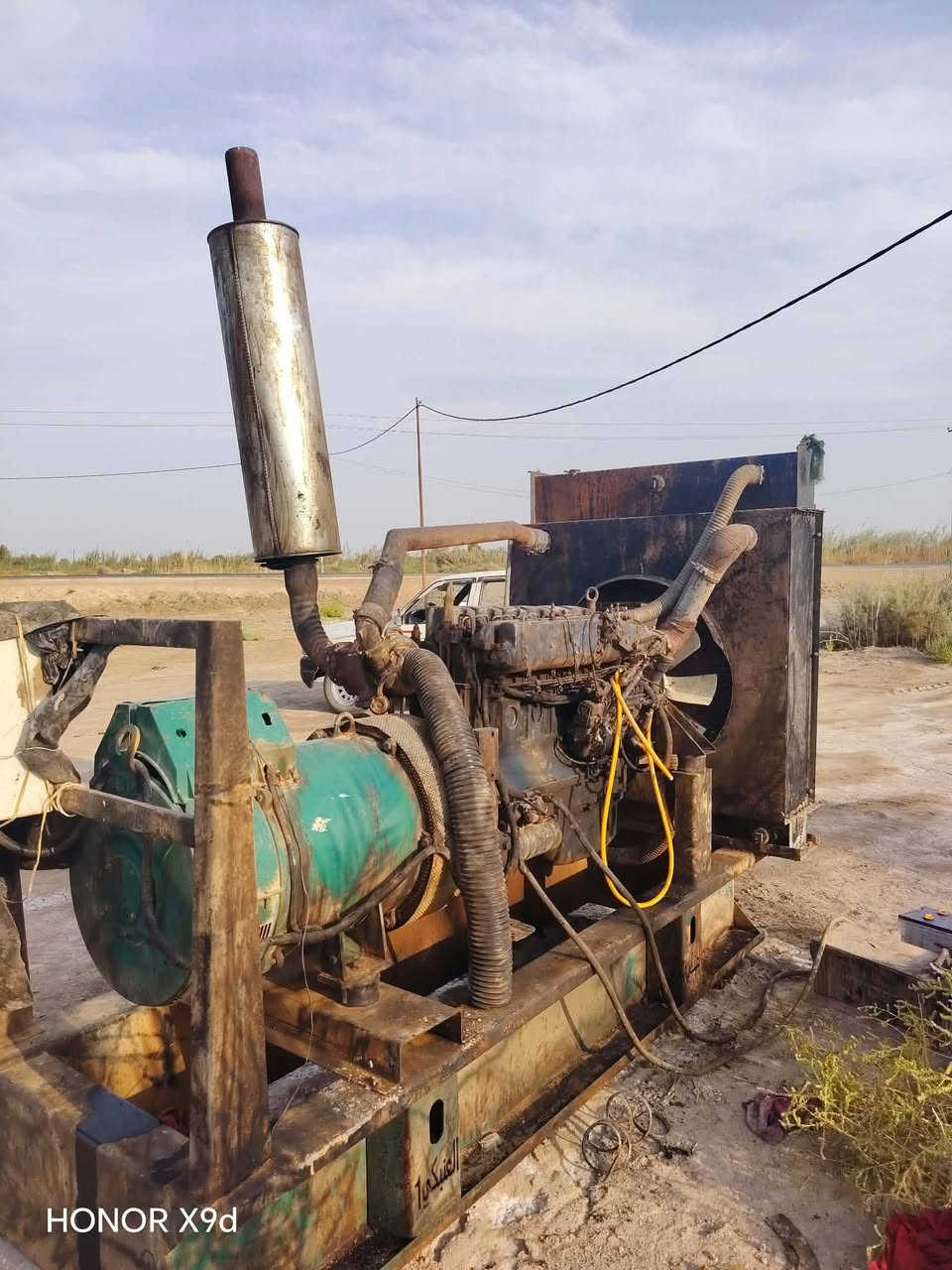 السلام عليكم مولدة اشتاير 12فول نضافة جديدة حيل راس توليد 250كي في أمريكي كهربائيات جديدة شرط النضافة مكينة جاهزة دبل راديتر للتفاصيل رقم الهاتف 
***********

نص مكتوب في الصور:
- HONOR X9d