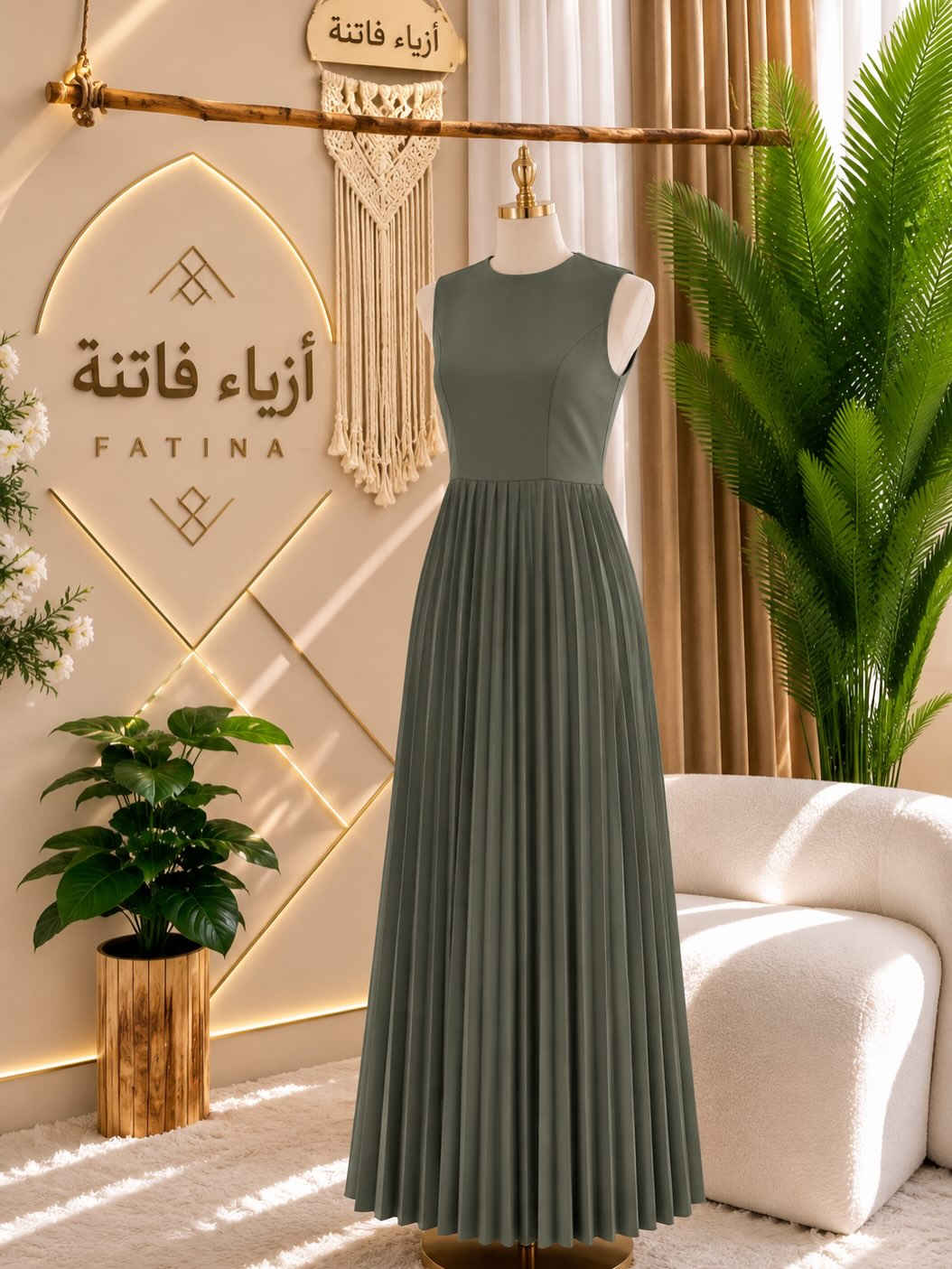 🖊️ االــخـــــــاامــة (: 
كريب الروزالين ) :- هو احد انواع الاقمشة الممتازة الي ماسكة نفسها وماتلزك ؏ــلى الجسم ولا يخيل وميحتاج الى كوي بس شي بسيط

ازياء فاتنة 
اختيار الفاتنات 
فستان المحجبات من ماركة فاتنة 
قطعة رح تعيد ترتيب ڪُـل ملابسنا 
الفستان البليسية اللطيف 
• ⁠فصال مرتب ؏ الجسم 
• طول الفستان 165 سم 
• االــخـــــــاامــة معتمة محتشمة 

الالوان (: 
الابيض 
الرصاصي
النيلي 
الاسود 
الزيتوني 
والقهوائي
يعني 6 الوان اساسية 
___________________________ 
🖊️ االــخـــــــاامــة (: 
كريب الروزالين ) :- هو احد انواع الاقمشة الممتازة الي ماسكة نفسها وماتلزك ؏ــلى الجسم ولا يخيل وميحتاج الى كوي
___________________________ 
القياسات عادية وخاصة 

القياس العادي ):- 
🌱قياس 1/2:- 
تلبس وزن من 70 الى 85 كــــيـلـو ⚖️ 
يعني يلبس قياس. 42 .  44 .  46 . 

القياس الخاص ):- 
🌱قياس 3/4:- 
تلبس وزن من 90 الى 120 كــــيـلـو ⚖️ 
يعني يلبس قياس. 48.  50.  52.  54 
___________________________ 
سـ✿ـــعـــر  الفستان بـــ 50 الفــــﮯ 
________________________________ 
مع الهاينك  هدية 🎁 

للحجز والاستفسار المراسلة ؏ــلى الواتساب :- *********** 
او ؏ الرقم الثاني *********** 
او ؏ فــــاتــنــة 2 ← fashion_fatina2
#ازياء_فاتنة

نص مكتوب في الصور:
- ا̍ل̍خ̍ــا̍ام̍ة ۠:)
- كريب الروزالين ) :- هو احد انواع الاقمشة الممتازة الي ماسكة نفسها وماتلزك على الجسم ولا يخيل وميحتاج الى كوي بس شي بسيط
- أزياء فاتنة أزياء فاتنة - F A T I N A - كل تفصيلة تحكي قصة من الأناقة تفاصيل جودة ألوان راقية
- أزياء فاتنة أزياء فاتنة - F A T I N A - ألوان راقية جودة تفاصيل كل تفصيلة تحكي قصة من الأتاقة