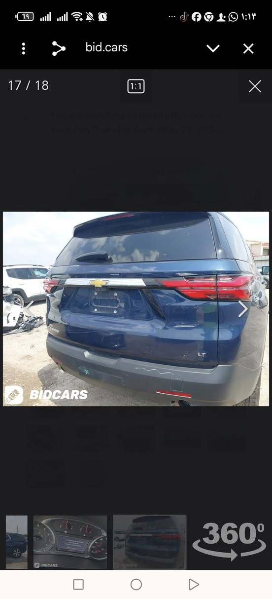 _وارد امريكي  للبيع 205$ موديل23 LT.. لا تخابر وتعبني وياك تعجبك تعال وشوف.. وبخدمتك
_لون نيلي  مميز 

_ ⚠️ضرر : حادثهه جاملغ امامي جهة السايق مبدل ... صور حادث بالمنشور 

 _ شواصي و الغود مكفوله

_محرك 6v مكفول 

_كير مكفول 

موصفات فول عدا فتحه  فئهLT

_خمس كامرات 5 ـــــ 360 درجه 📷

_كامره خلفيه أثناء قياده 📷

_رادار امامي خلفي جانبي ⚠️

_تنبيه هتزاز في الكشن استشعار رادارات⚠️

_كاميرات جانبيه خلفيه اماميه 📷

_ خمس بصمات ابواب  

_ويل لون سلفر مميز 

 _ دبل جنطة + فتح بثلاث وضعيات ( بصمه _ ودكمه _ واستشعار عند الاقتراب ) 

 _رادار امامي _رادار خلفي _رادار جانبي _توقف ذاتي

_هندبريك دكمه 

_تبريد ثلاث قطع : 

_  مقاعد تدفئه عدد 2

_كراسي جلد مميز منفصل vip

_شاشه قاصه

 _مثبت سرعه

 _تحكم استيرن + تدفئه استيرن + استيرن كهرباء 

_ تحديد مسار +تشغيل عن بعد 

_جنطه كهرباء (هايدروليك )

 _ مرايات كهرباء شفط + تحكمات 

_كشنات كهرباء  

_ تحديد نقاط عمياء

_سماعات Bose دمام +مضخم فول صوت 

_*سياره جديده رقم نجف 

_تحول ثاني يوم بأسم المشتري 

سياره جديده بمعنى الكلمه  

 *السعر_ اتصال او تواصل واتساب لمعرفه باقي تفاصيل  

مكان الديوانية.. والله مو سعرهه بس محتاج نقد.. بالعافية

الاستفسار الاتصال ‏‪***********

نص مكتوب في الصور:
- 15 / 18 bid.cars
- bid.cars
- 2 / 18
- 1:1
- BIDCARSO
- 1 / 18 bid.cars BIDCAR
- 17 / 18 bid.cars BIDCARC 360
- 13 / 18 bid.cars BIDICARS
- 12 / 18
- "September" : الإنجليزية
- سبتمبر
- september
- 1 september
- Sept..." : الإنجليزية
- bid.cars 14 / 18 1:1 BIDVARS
- You are watching archived offer. Auction ended on Thursday, September 26, 2024. Thursday, September 26, 2024 17 Photos 360 360° bid.cars Bidding Vehicle information
- bid.cars You are watching archived offer. Auction ended on Thursday, September 26, 2024. Thursday, September 26, 2024 17 Photos 360 360 Bidding Vehicle information