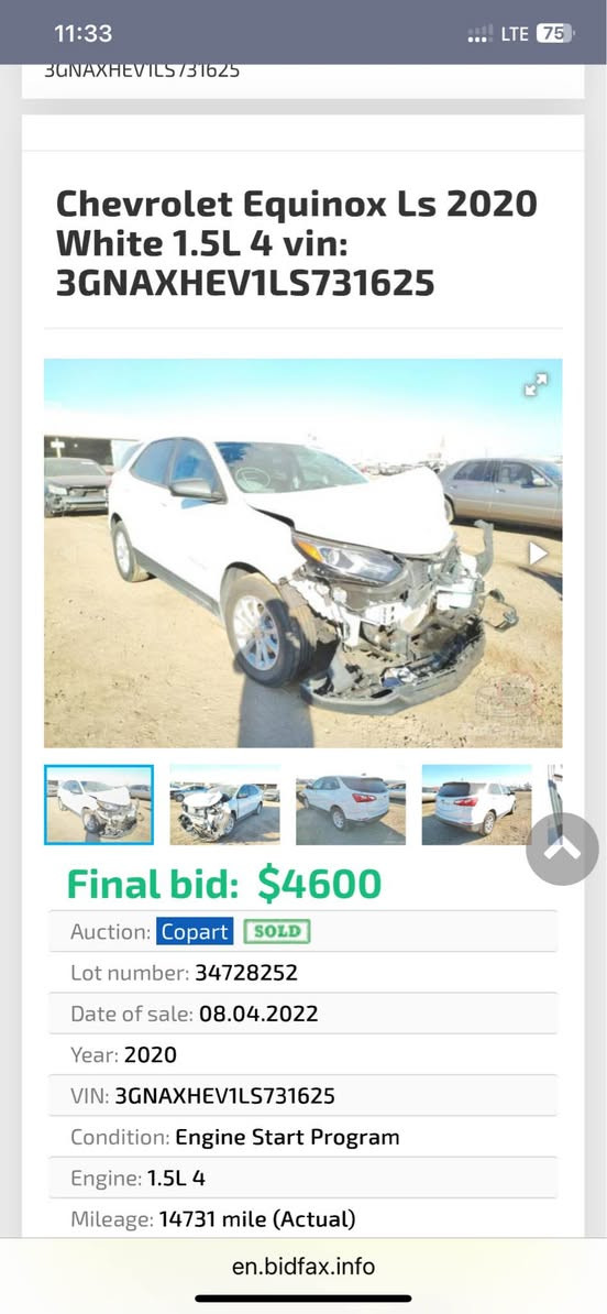 chevrolet equinox
2020

بۆنیت و چاملغ  سبوغ  سەیارەکە یەک دەستە و زۆر خاویێنە.   گێر و مەکینە بەشەرت نەکراوەتەوە مەکینە ١.٥  تۆربۆ ی مەرغوب    کۆبۆنی. بەنزینی هەیە. 
***********
***********
سعر ١٢٨. مەجال. أربيل, العراق
