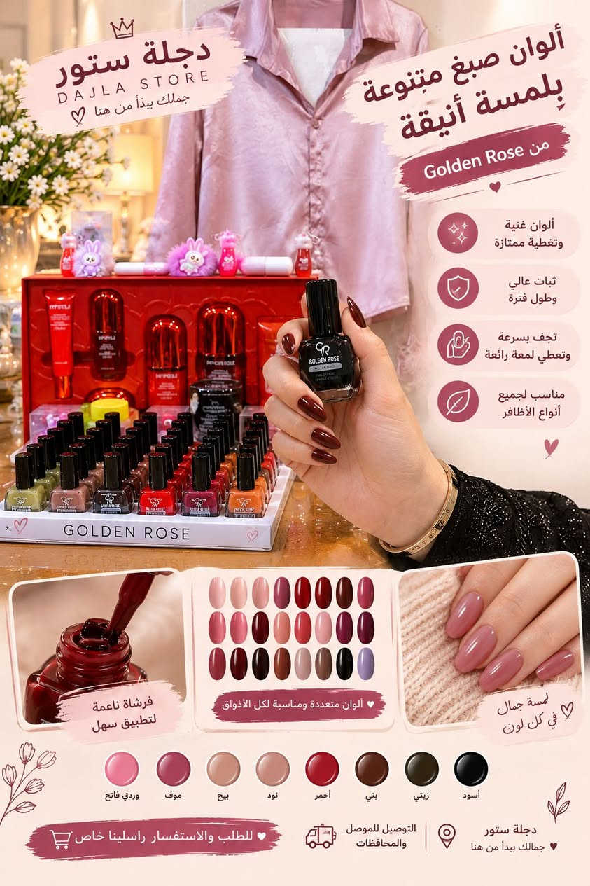 طلاء أظافر • جولدن روز • دجلة ستور