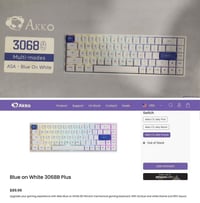 كيبورد Akko 3068B • ميكانيكي سويچ بنفسجي • واير ودنكل بلوتوث