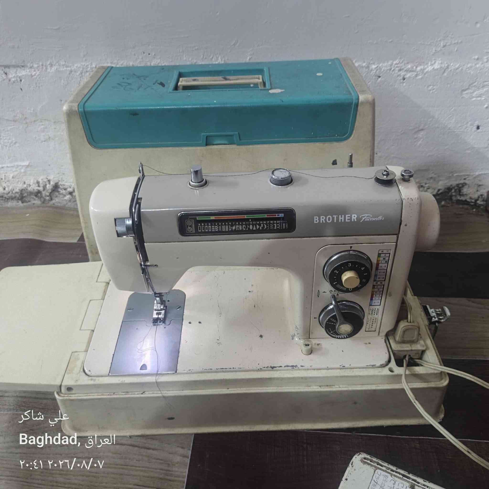 مكينة خياطه للبيع السعر 150 وبيها مجال قليل  برضر ياباني اصلي  هاي المكينه 25تطريزه كلها شغاله باله أم جنطه ع الفحض اني مكاني الطيفيه حي السلام   هذا رقمي ***********هذا كورك واثير  *********** الاثير بي واتساب
