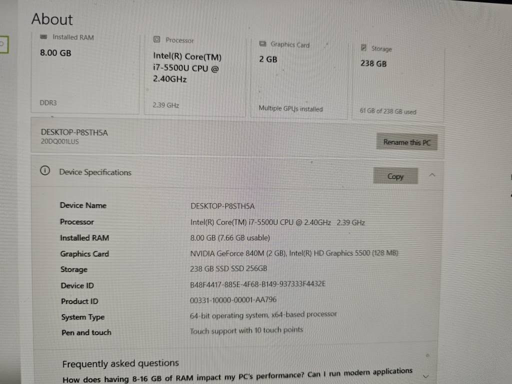 لابتوب Lenovo thinkpad yoga 15
لابتوب Lenovo thinkpad yoga 15 لمس قلاب
شاشة تنگلب وتصير ايباد

اللابتوب نظيف حيل كلشي

مواصفاتة
المعالج :- i7 5500U
كرت الشاشة :- intel HD Graphics 5500 4GB
الرام :- 8GB
الذاكرة :- SSD 256GB
حجم الشاشة :- 15.6 فول hd + قلابة تدعم اللمس
الشاحن 90 واط

ملاحظة الجهاز مكفول من كلشي فقط السماعات بيهن صوت خنة ماعرف ليش بس انطيك وياه سبيكرات خارجية حلوات rgb

رايدة ب350 الف 

مكاني بغداد الدورة 

متواجد خاص او رقمي
*********** بغداد, العراق
