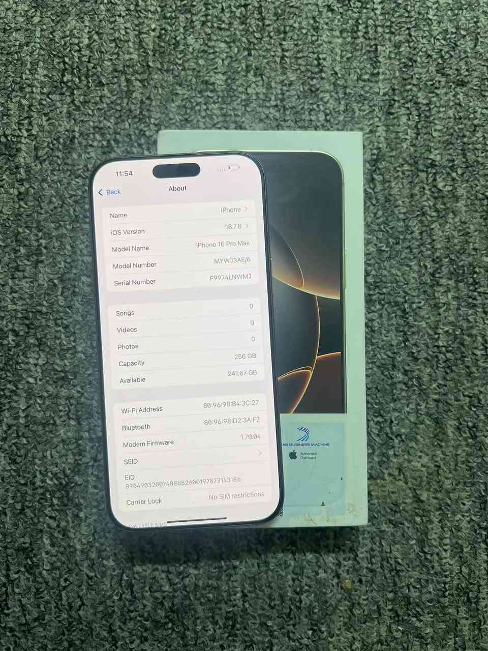 16 برو ماكس لون تيتانيوم ذهبي
ذاكره 256 بطاريه 90 نظافه 99%
عربي شرق اوسط ماستر باكيت مطابق
مكفوول ع فحص وبي ضمان
السعر 1275 الف
مكاني بغداد-الوزيريه
-----------------------------------------------------
الشراي ياخذ سكرين للمنشور ويراسلني واتساب
***********
