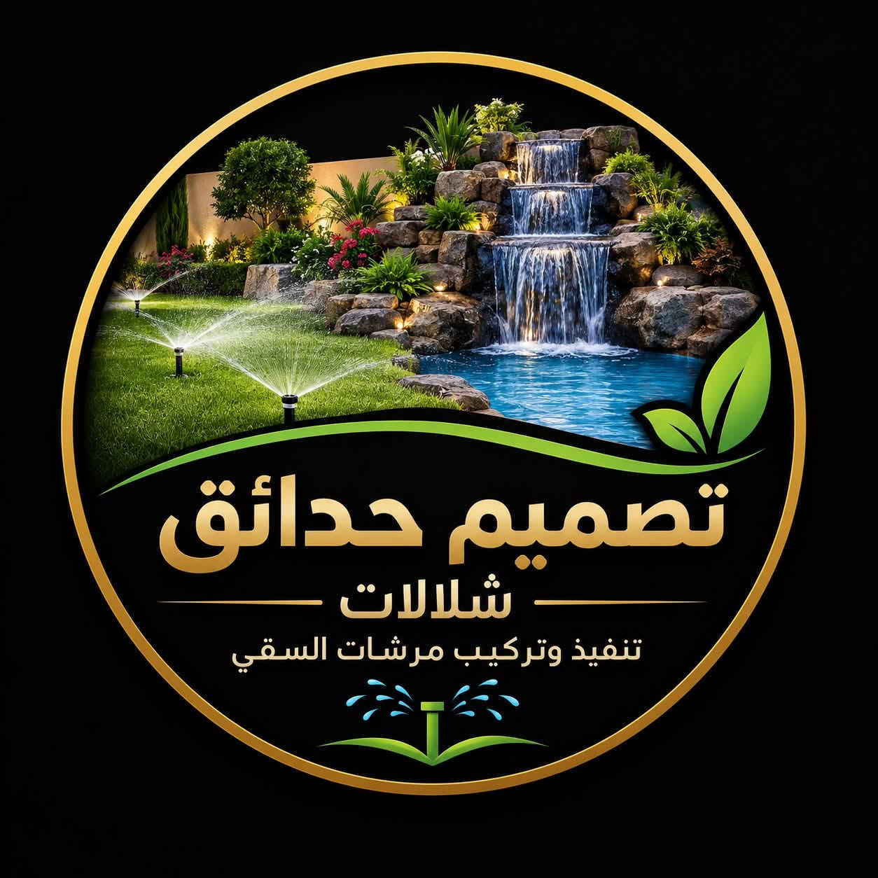 تصميم حدائق • شلالات • منظومة سقي