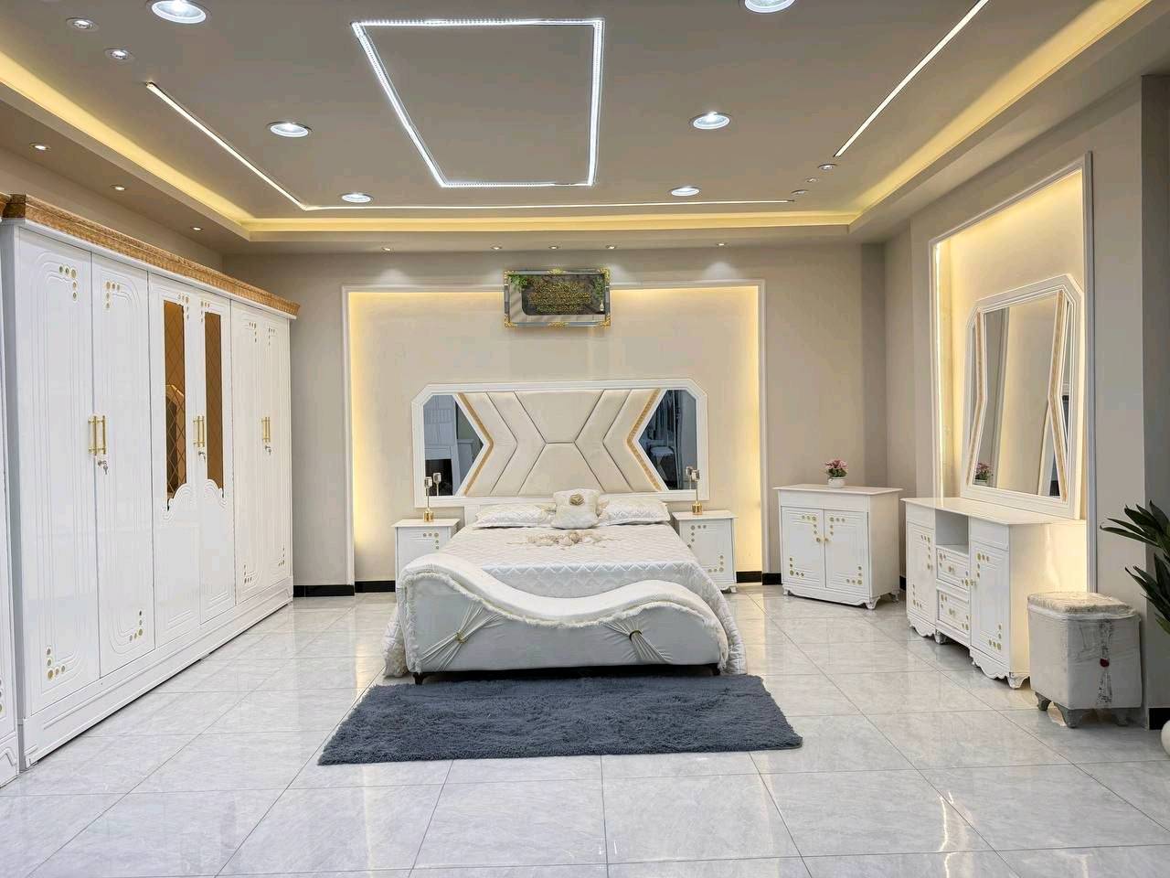غرف نجاره عراقيه • ٨ قطع • سرير ٢٠٠×١٦٠
