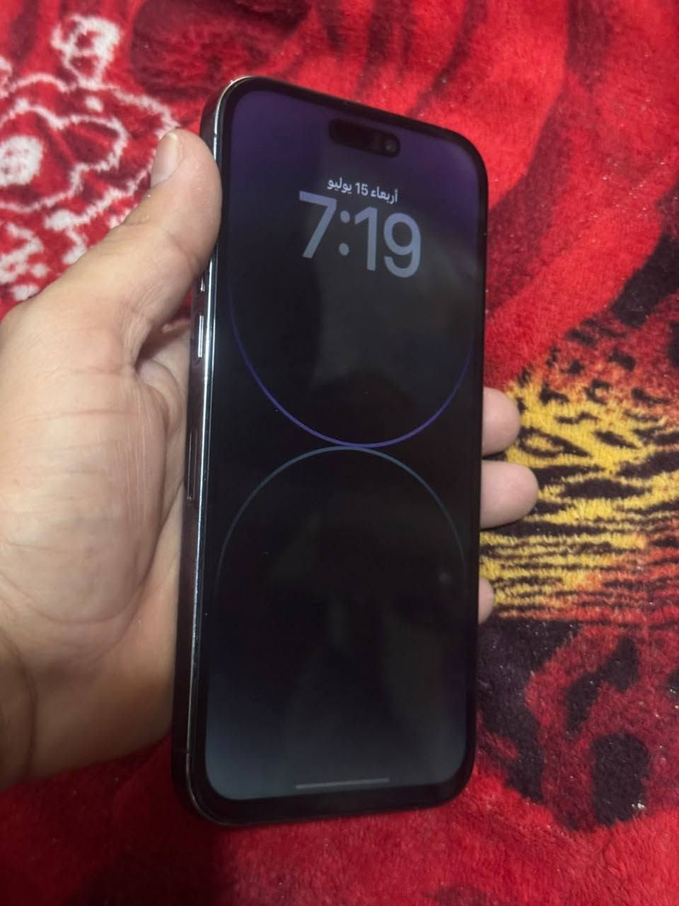 السلام عليكم 
ايفون 14 برو ماكس ذاكره 256 ✅
بطاريه 83 بلاد ✅ مبدل ضهر وشاشه اصليه 3 خيارات مثل ما جاي تشوف الجهاز نضافته 99/% ممتعوب 
االسعر475قفل ***********
