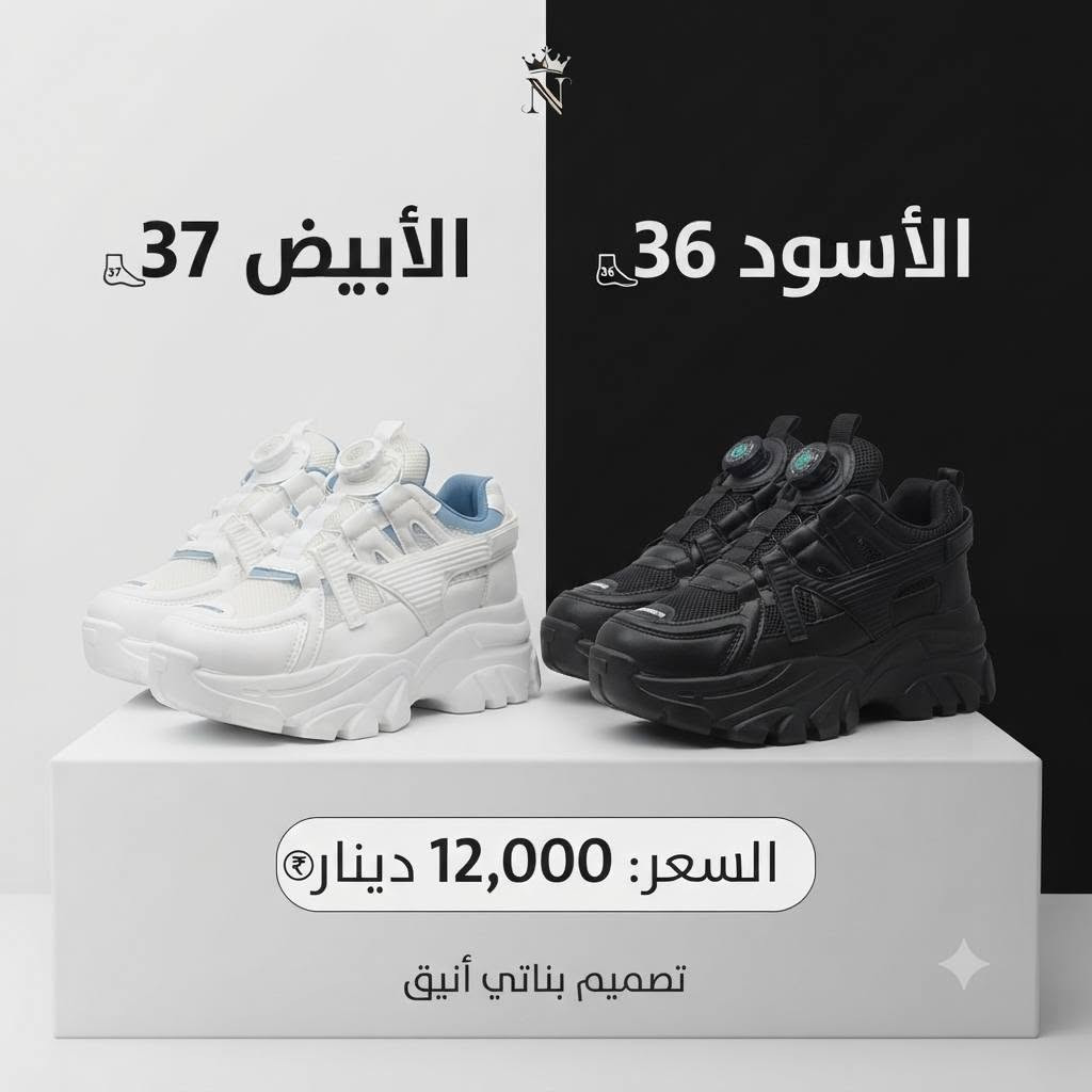 مجموعه الاولى من الاحذية المتوفره 😍😍
جميع انواع الاحذية نوعية ممتازه من شركات موثوقه 
الاحجام والاسعار موضحة في الصورة 🌹🌹
كلشي جديد راح يكون موجود 
بقناتنه غلى التليكرام🌷 
https://t.me/ansdAna
#انسب_الاسعار 😍😍
التوصيل متوفر لجميع انحاء ❤️العراق ❤️
واي طلب اكثر من 45 توصيل مجاني 
للتواصل السريع الاتصال على الرقم او المراسلة على الواتس اب 
***********

نص مكتوب في الصور:
- ترانشوز بناتي مطرز بتصميم أنيق
- القياسات المتاحة:
- رصاصي: 31
- أسود: 26
- نيلي: 29-27-27-30
- السعر: 9000
- أحذية رياضية أنيقة للبنات
- السعر: ١٠,٠٠٠
- المقاسات المتاحة:
- الرصاصي (الرمادي): ٣٧، ٤٠، ٤١
- الأسود: ٣٨، ٤١
- النيلي (الأزرق): ٣٧، ٣٨، ٤٠
- السعر: 7000 دينار عراقي
- المقاس: 30
- حذاء نسائي بتصميم بناتي المقاس: 38 - 41 السعر: 10,000 د.ع.
- ترانشوز ولادي
- الرصاصي
- 34 - 32 - 34
- الأسود
- 34 - 33 - 34
- السعر: 7000
- اللون: بيج المقاس: 40-38 اللون: أسود المقاس: 40 اللون: رصاصي المقاس: 41-40-38 السعر 8000 د.ع.
- الأبيض 37 الأسود 36 السعر: 12,000 دينار تصميم بناتي أنيق
- المقاسات: البيج: ٣١ الأسود: ٣٢-٣٣ السعر: ٧٠٠٠ دينار عراقي
- PREMIUM RHINESTONE FLOWER SANDAL
- PRICE: 7000