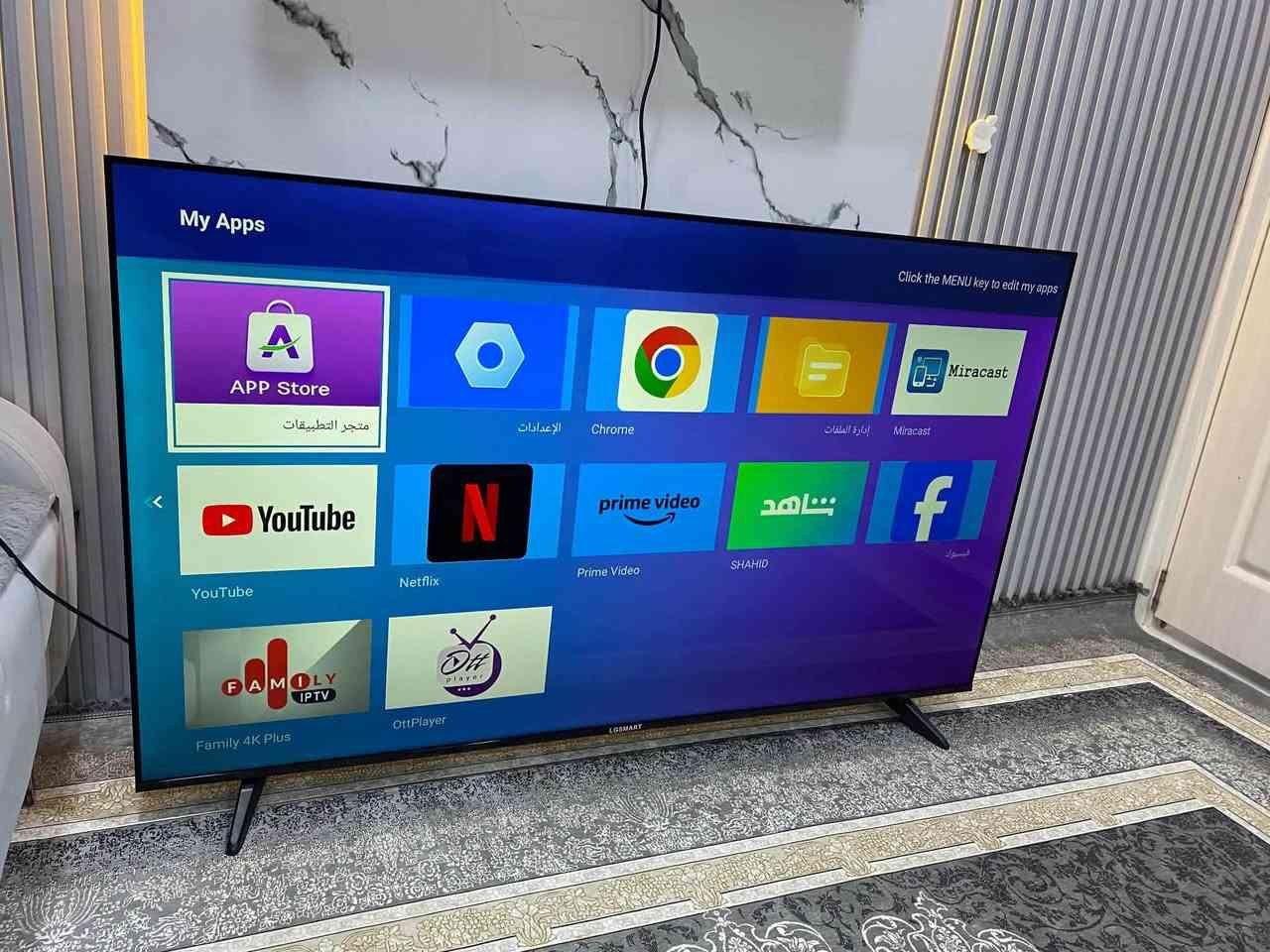 تيفي شاشة 65 ماركةي LG SMART فول مواصفات بي ايتار سمارت واي فاي يوتوب موبايلي بيوة رةبت اكريت سةرجةم كةنالة ناوخويةكاني تيداية بة بةلاش بو هةتا هةتاية لوكة ١ مانك ايشي كردووة كارتون و هةموو شتيكي خوي لةكةلداية بة زةمان بو نرخ نامة بنيرن يان تيل بكةن ***********
