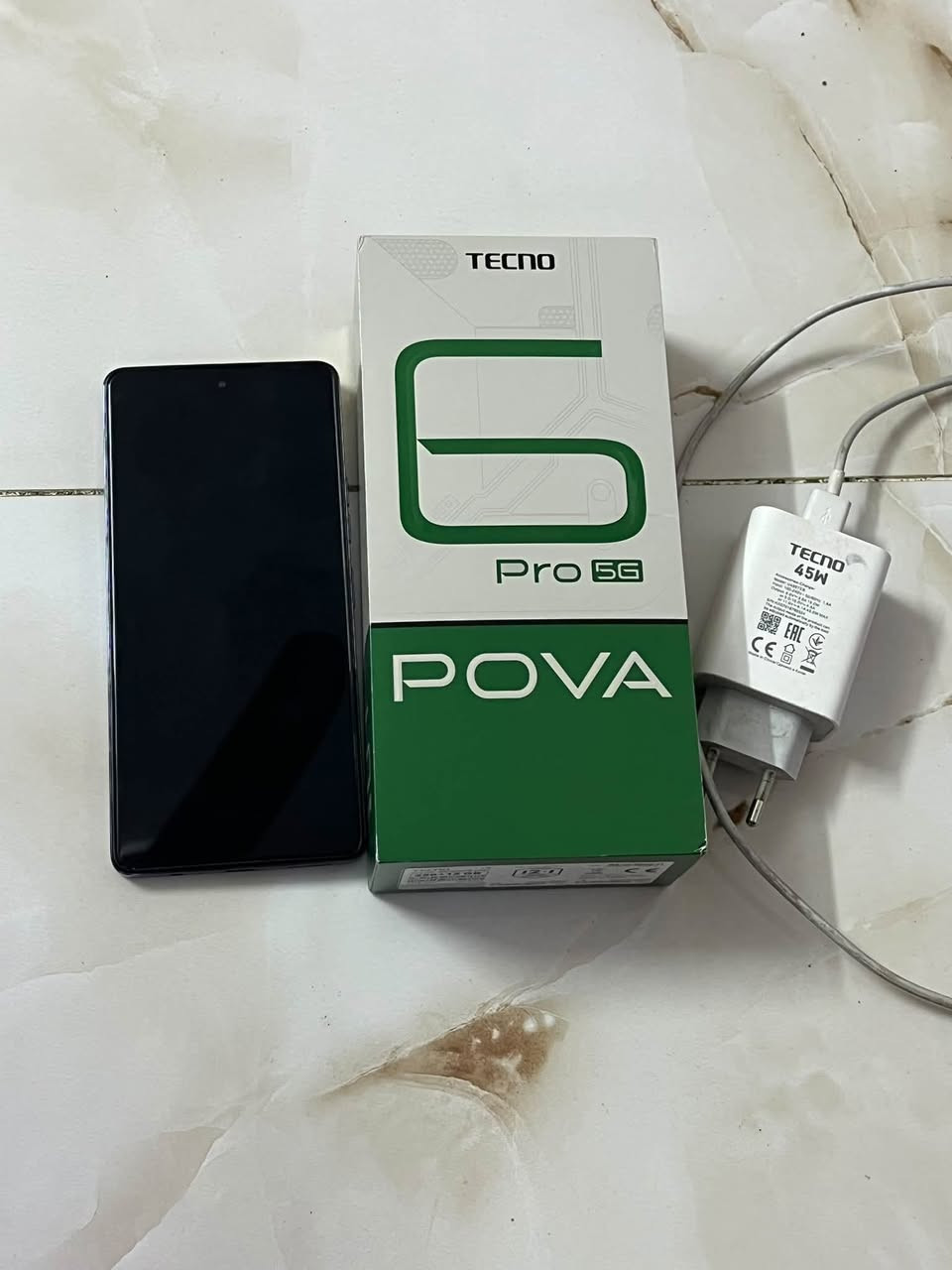 تكنوو بوفا 6 برو 5G
ذاكرة 256
عشوائية 12GB
الجهاز نضيف وبحاله ممتازة مناسب للاستخدام اليومي والالعاب 
نسبة البطارية  :98%
الجهاز مكفول من اي صيانه عدا نگراش جداً بسيط بالضهر بسبب الحافضة 
ملحقات كارتون وشاحن
السعر 225 وبي مجال 
عنوان بغداد المدائن 
*********** واتساب
