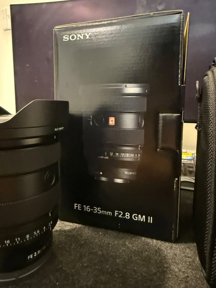 sony GM 16-35 II
f2.8
نظافة 100‎%‎ السعر 2,250,000 وبيها مجال 
*********** بغداد
